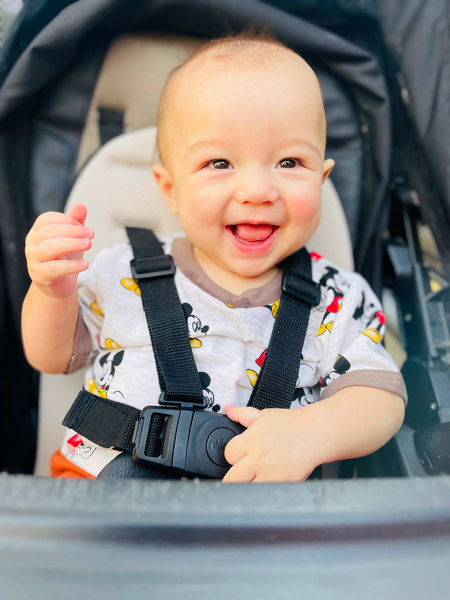 Kannon joined the competition — help win amazing prizes! auto_part, baby, baby_carriage, baby_products, baby_toddler_clothing, child, event, fashion_accessory, fun, gesture, happy, joy, luxury_vehicle, person, portrait_photography, sitting, skin, sleeve, smile, toddler