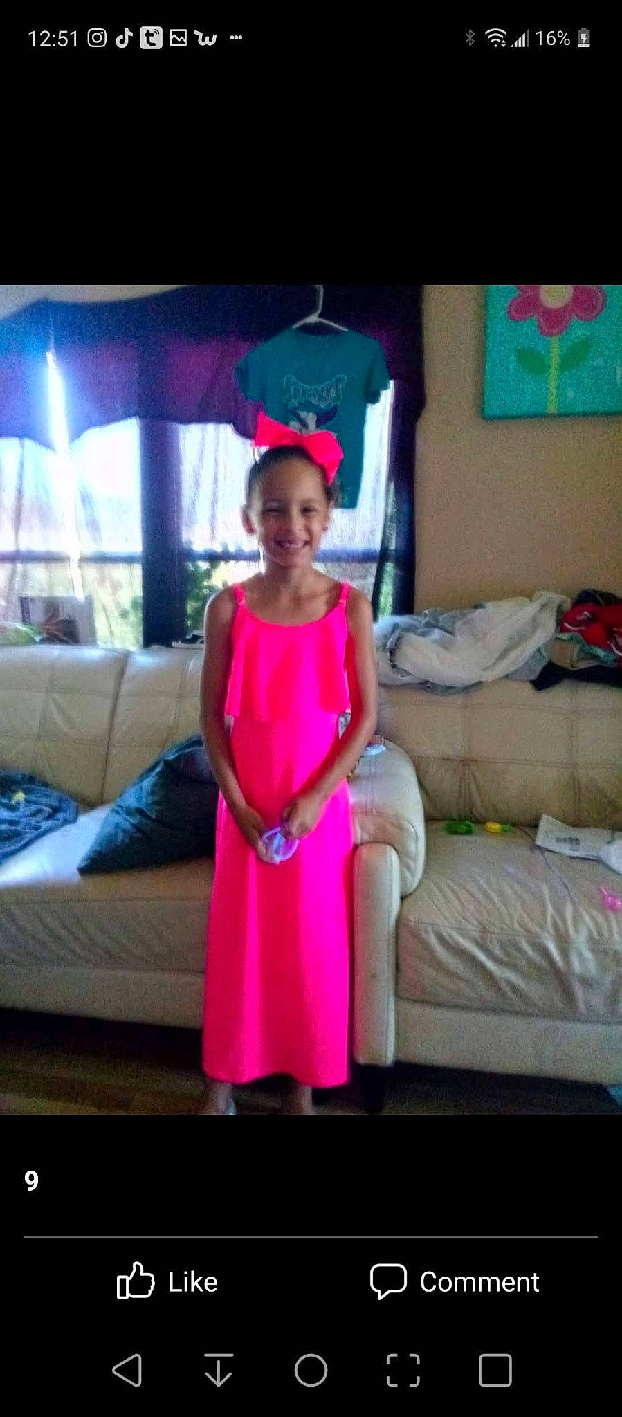 Ashari joined the competition — help win amazing prizes! child, cocktail_dress, couch, day_dress, dress, electric_blue, event, fashion_design, flooring, formal_wear, fun, happy, joy, leisure, magenta, one_piece_garment, person, pink, purple, room