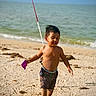 Avian is registered to the contest to win money with this photo: barefoot, beach, bucket, child, fun, nature, ocean, outdoor, play, sand, shore, shorts, shovel, summer, sunny, toddler, toy, vacation, water, waves