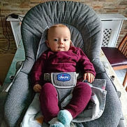 Antanas joined the competition — help win amazing prizes! baby, infant, child, baby_chair, maroon_clothing, socks, grey_chair, blanket, indoor, table, wooden_chair, wall, brick_pattern, face, person, seated, curious, soft_lighting, homedecor, baby_belt