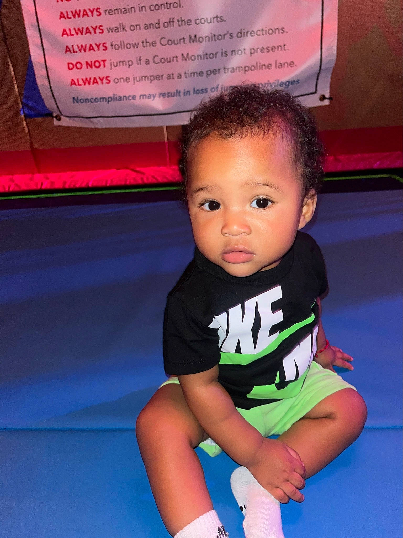 Jamal joined the competition — help win amazing prizes! baby, baby_toddler_clothing, child, electric_blue, flash_photography, flooring, fun, happy, human_leg, leisure, magenta, person, sitting, skin, sleeve, t_shirt, toddler