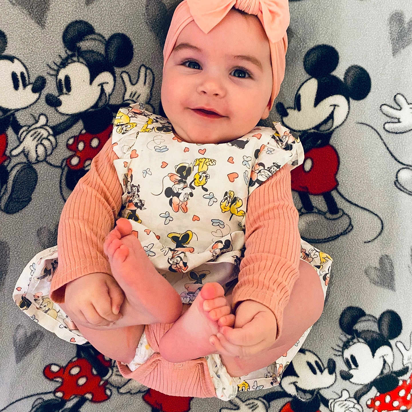 Octavia is registered to the contest to win money with this photo: accessories, applique, baby, babylaughing, baseballcap, beachwear, beanie, bed, blanket, bodypart, bonnet, bracelet, cap, clothing, coat, costume, couch, cushion, dress, embroidery