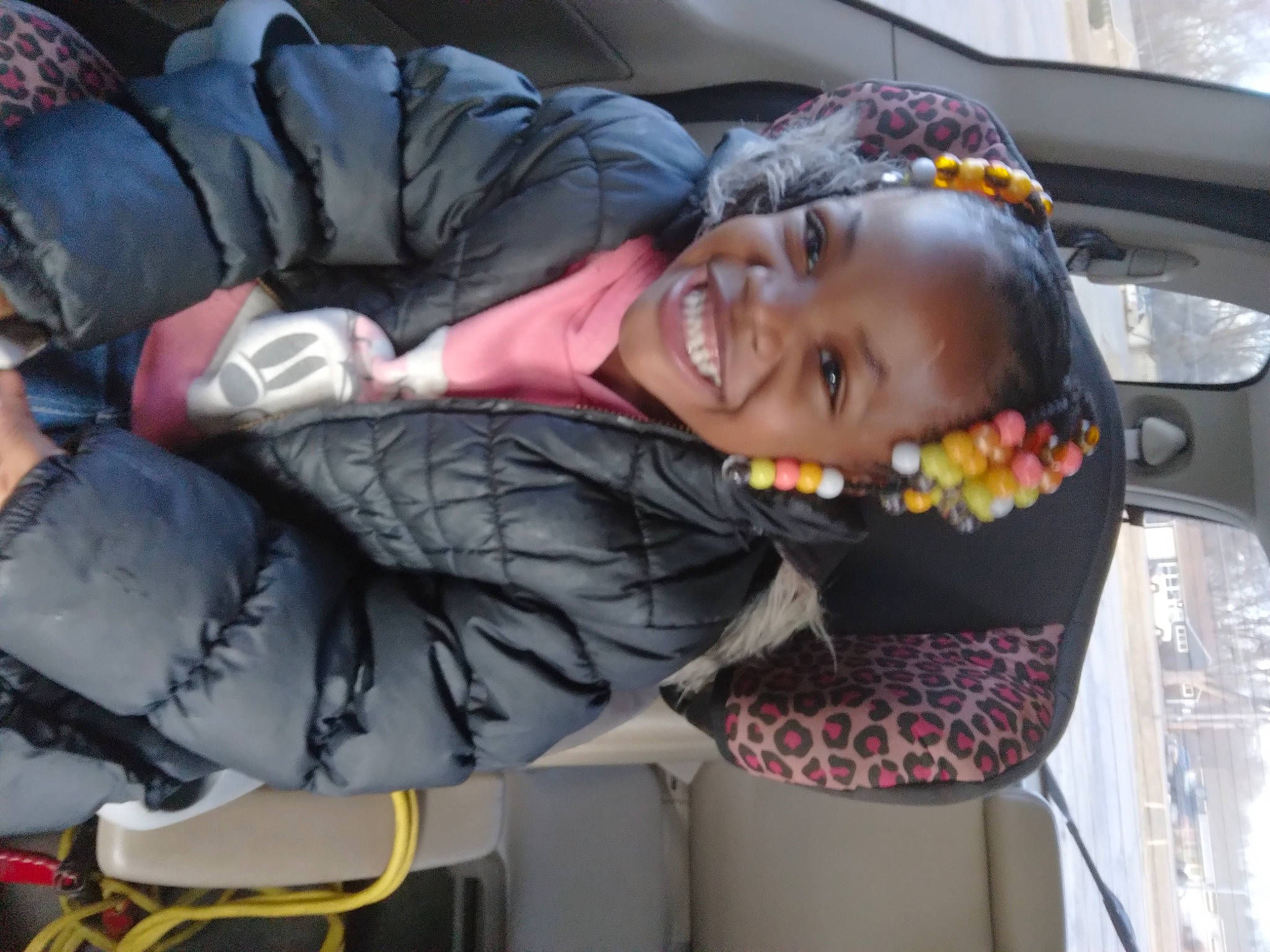 Diamon joined the competition — help win amazing prizes! auto_part, comfort, family_car, fun, happy, joy, luxury_vehicle, motor_vehicle, person, sitting, smile, travel, tree, vehicle_door