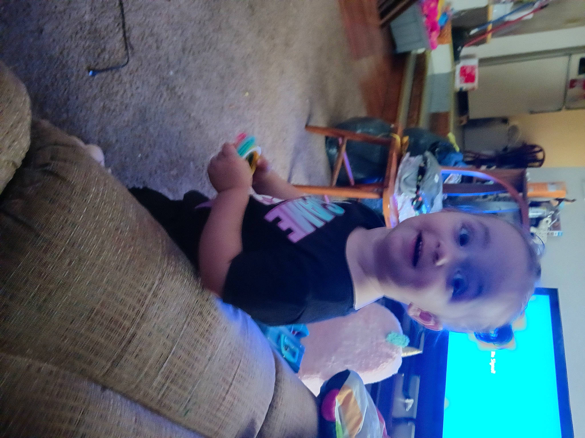 Isabella joined the competition — help win amazing prizes! arm, baby, child, elbow, electric_blue, fun, house, human_leg, knee, leisure, person, play, purple, recreation, room, shoulder, t_shirt, thigh, toddler, vacation