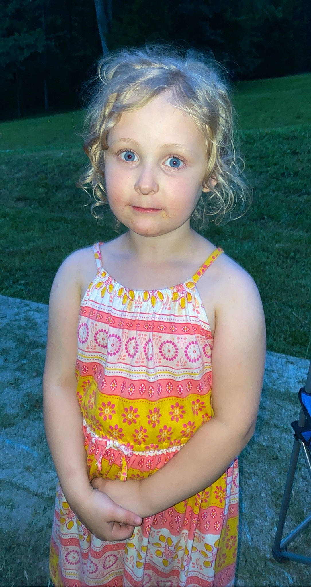 Jordynn is registered to the contest to win money with this photo: baby_toddler_clothing, beauty, brown_hair, cheek, child, day_dress, dress, eye, flash_photography, fun, grass, happy, iris, leisure, lip, people_in_nature, person, skin, smile, summer