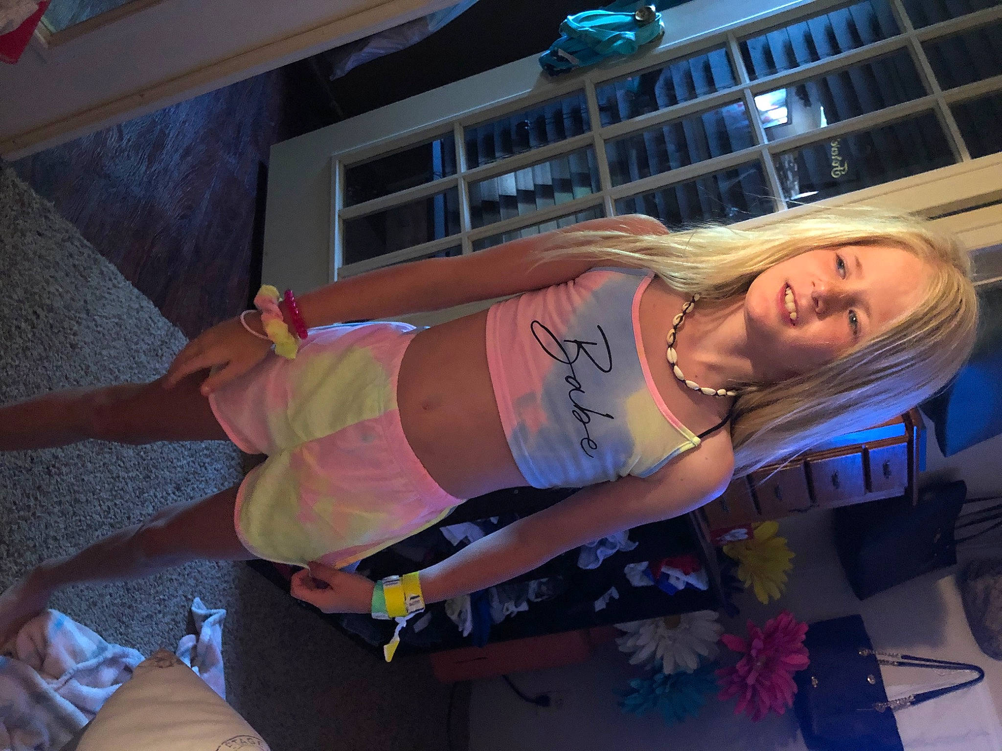 Kenzie Jo is registered to the contest to win money with this photo: abdomen, automotive_design, chest, elbow, flesh, fun, human_leg, knee, leisure, luxury_vehicle, navel, person, personal_luxury_car, smile, swimwear, thigh, trunk, vacation, window, wrist