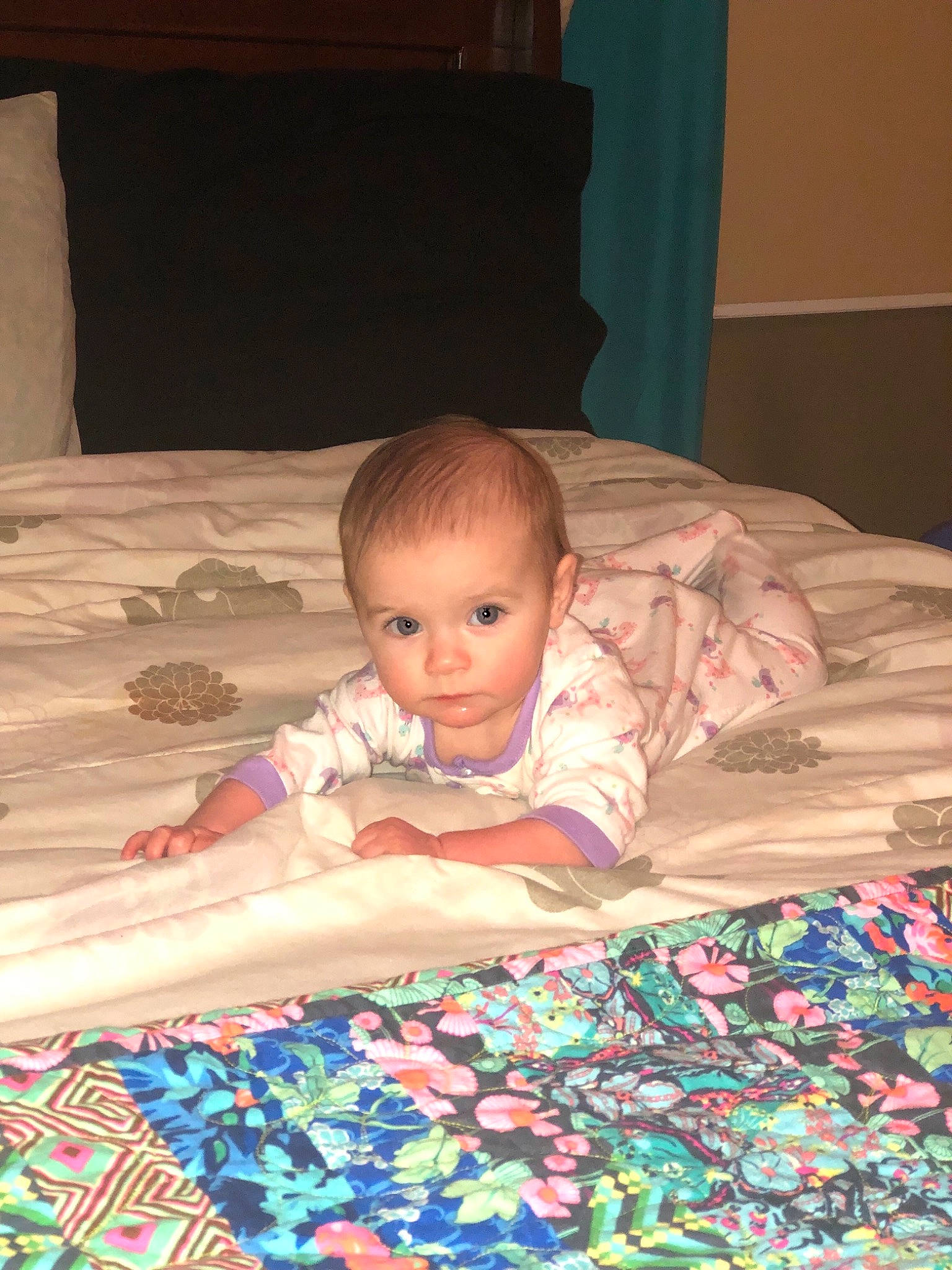 Brenley joined the competition — help win amazing prizes! bedtime, child, day, eye, finger, flooring, fun, girl, hand, human_hair_color, infant, leg, person, pink, play, product, room, sitting, skin, textile