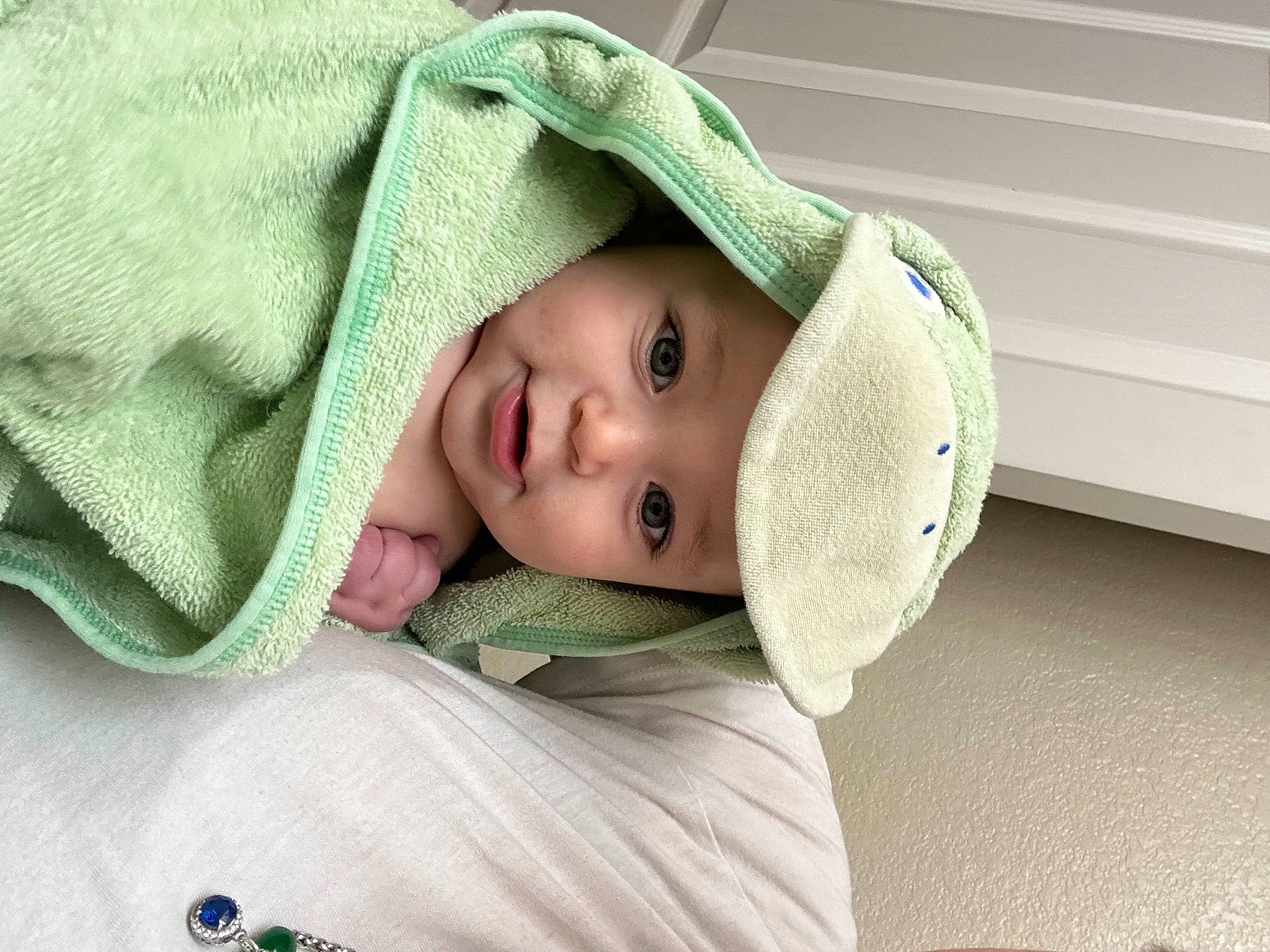 Jameson joined the competition — help win amazing prizes! baby, baby_safety, baby_toddler_clothing, bedding, cap, child, comfort, fashion_accessory, fur, headwear, linens, person, room, sleeve, toddler, wood, wool