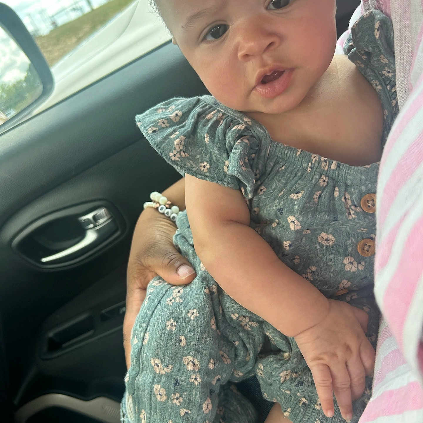 Amelia joined the competition — help win amazing prizes! accessories, baby, belt, blouse, bracelet, car, clothing, cushion, dress, face, head, homedecor, pants, person, photography, portrait, sitting, t_shirt, transportation, vehicle