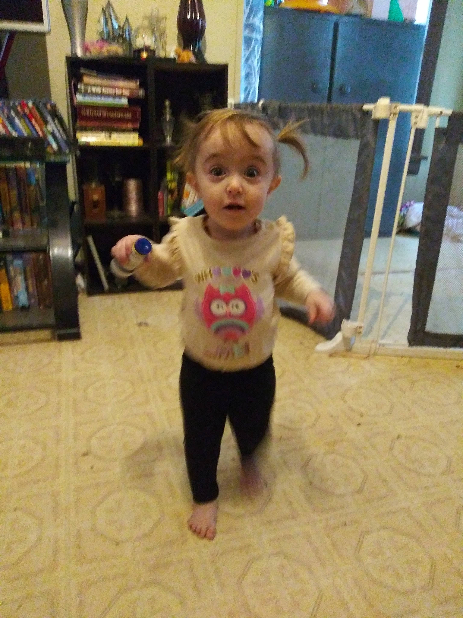 Kendra joined the competition — help win amazing prizes! arm, baby, cheek, child, face, floor, flooring, fun, head, joint, leg, person, play, room, shoulder, skin, smile, snapshot, standing, surprise