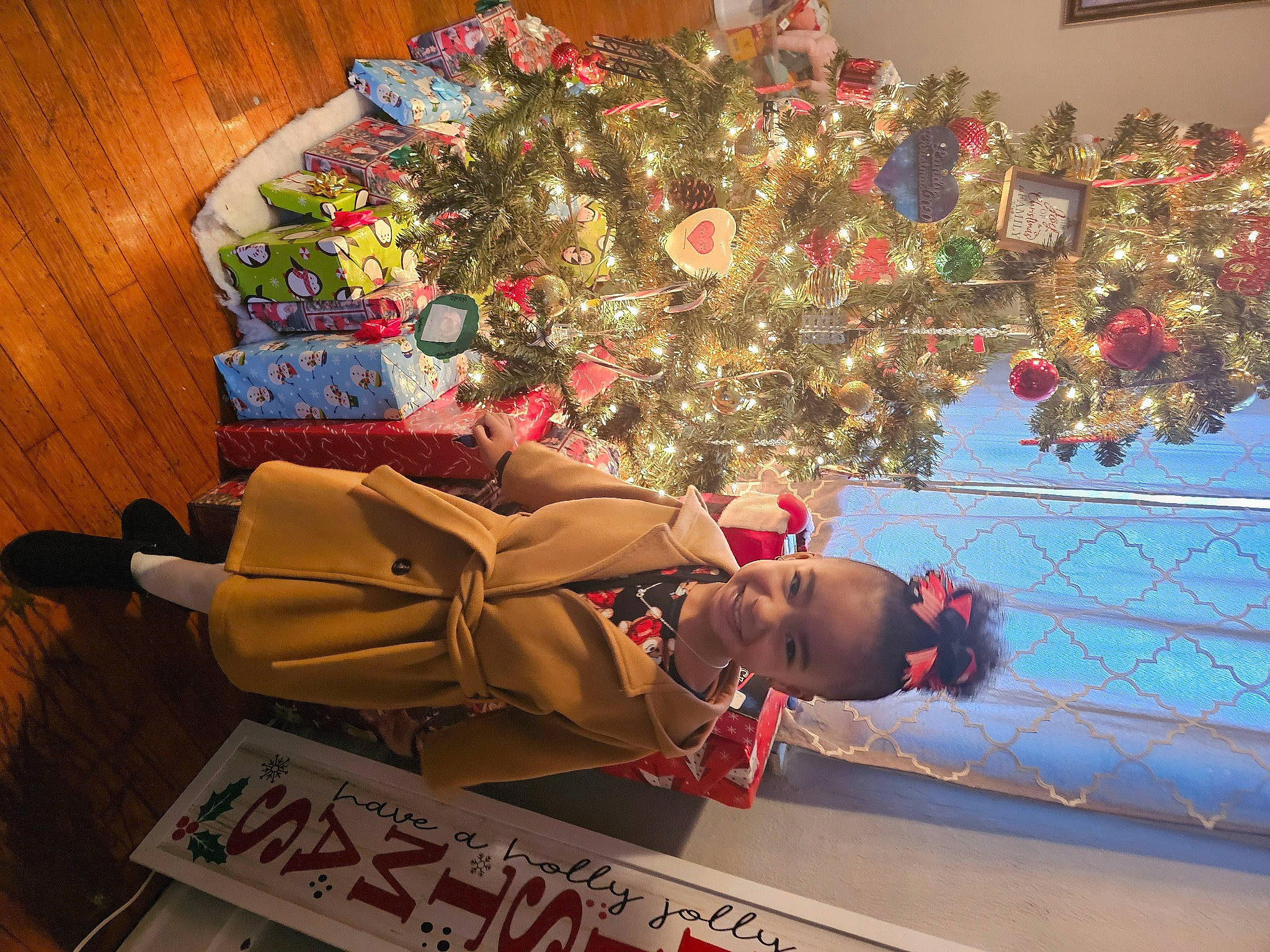 Journi is registered to the contest to win money with this photo: carmine, christmas, christmas_decoration, christmas_eve, christmas_lights, christmas_ornament, christmas_tree, conifer, event, fir, fun, holiday, holiday_ornament, interior_design, joy, ornament, person, plant, toddler, tradition