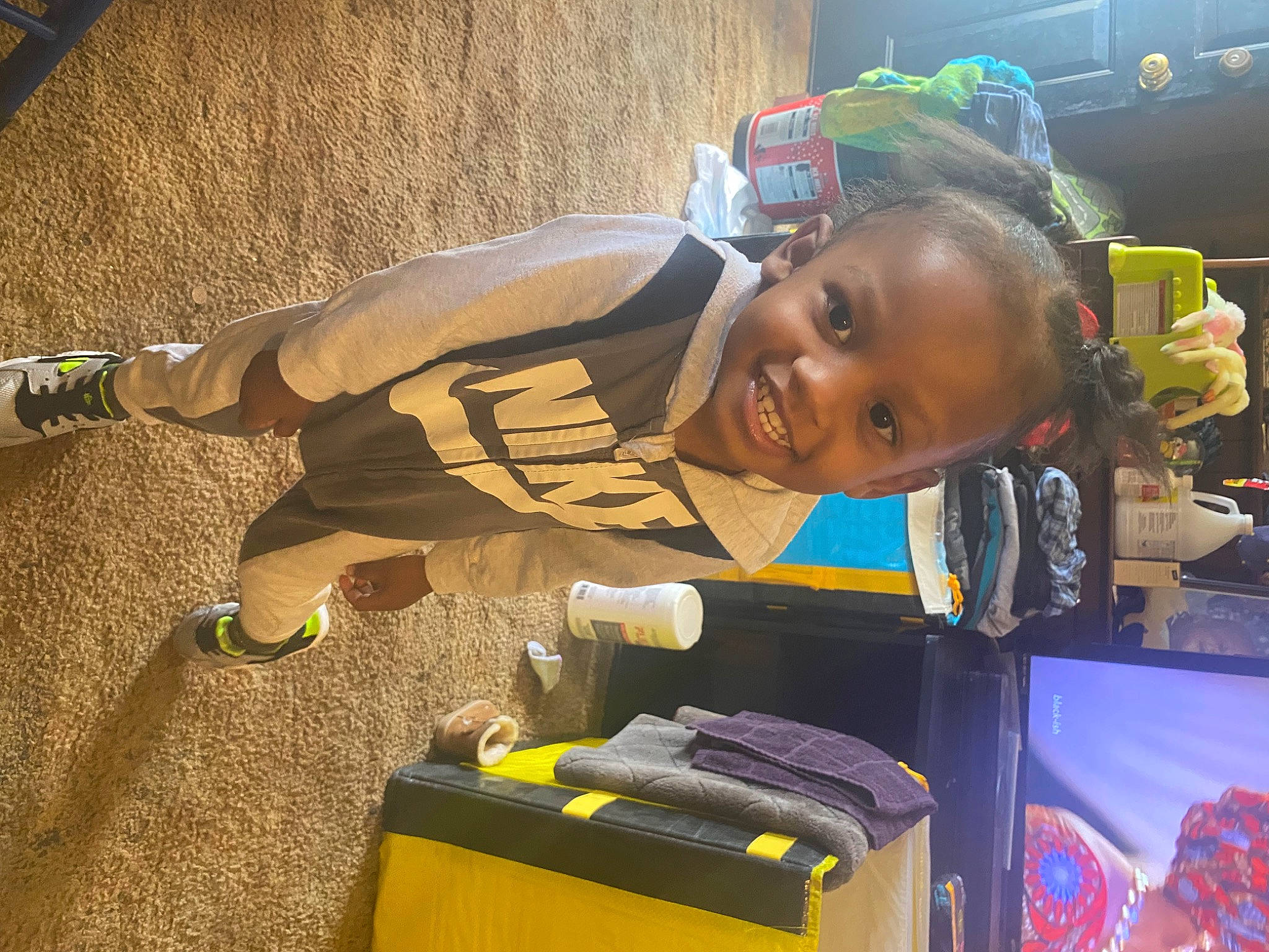 Jamir Jr is registered to the contest to win money with this photo: auto_part, automotive_tire, baggage, child, fun, happy, joy, leisure, luggage_and_bags, machine, motor_vehicle, person, personal_protective_equipment, plastic, play, recreation, smile, soil, tire, toddler