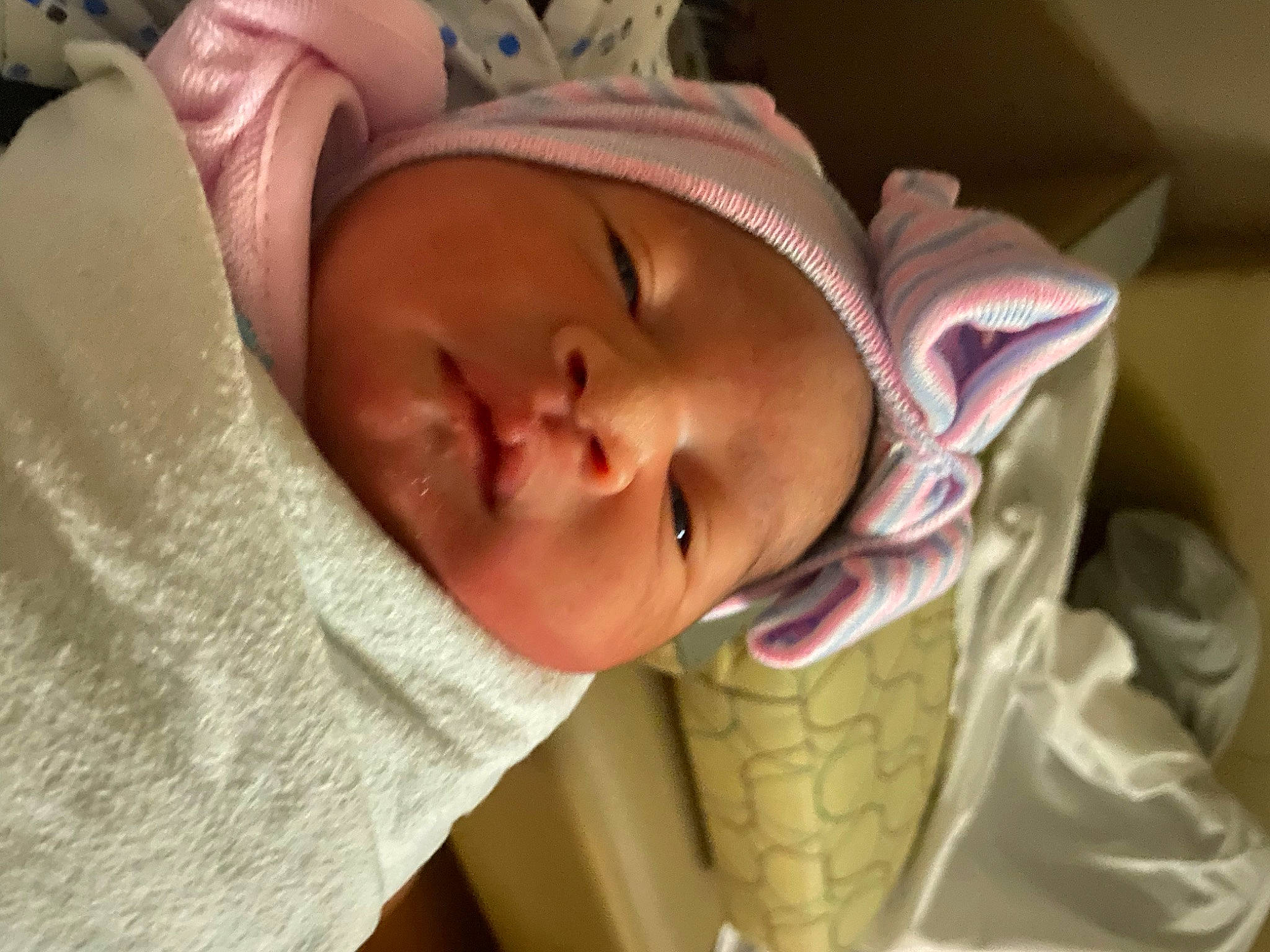 Ryleigh joined the competition — help win amazing prizes! baby, baby_products, baby_sleeping, bedtime, cheek, child, chin, comfort, ear, eyelash, happy, headwear, linens, lip, mouth, neck, nose, person, skin, sleeve