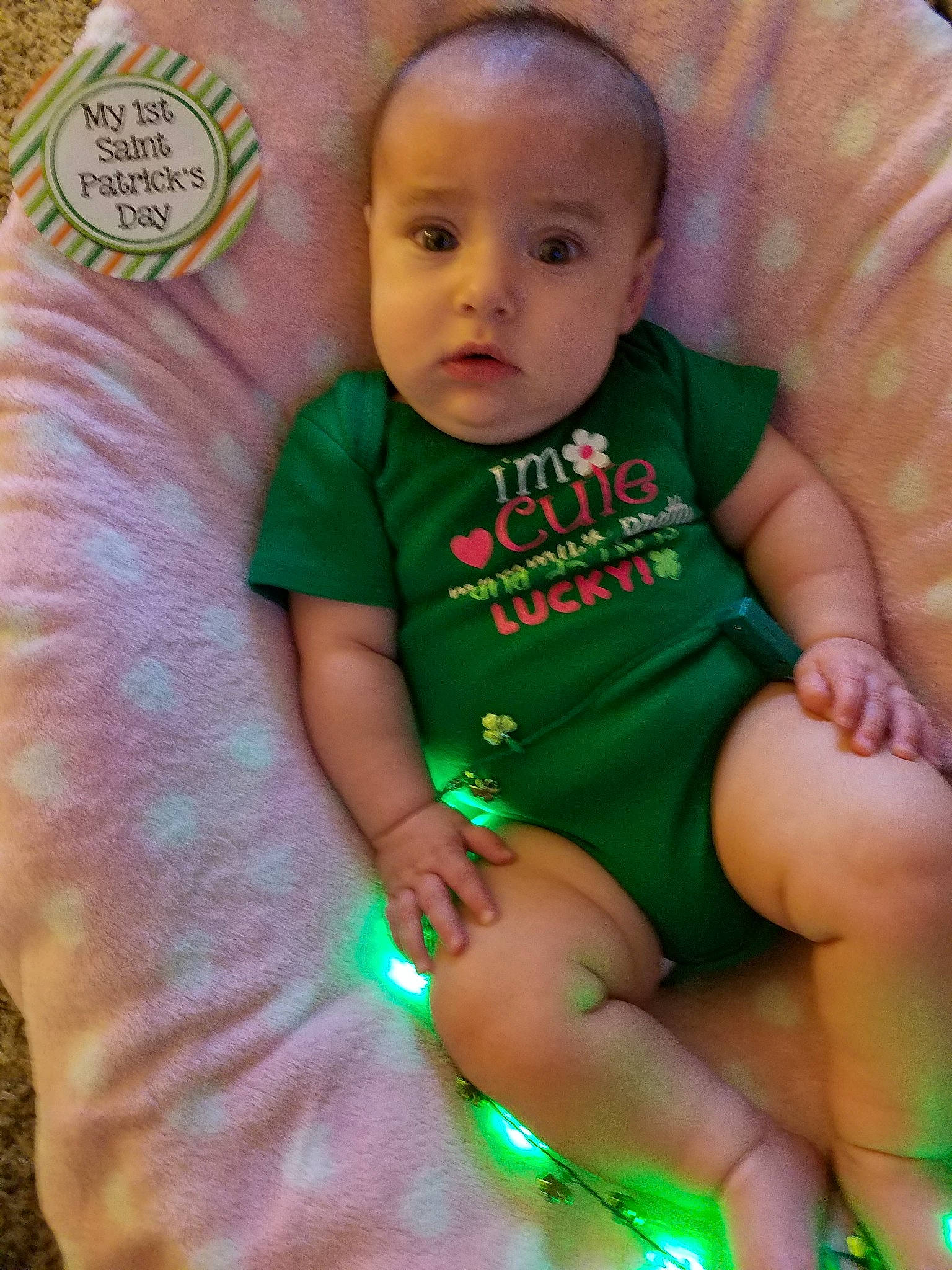 Hadlee joined the competition — help win amazing prizes! baby, child, green, person, skin, toddler