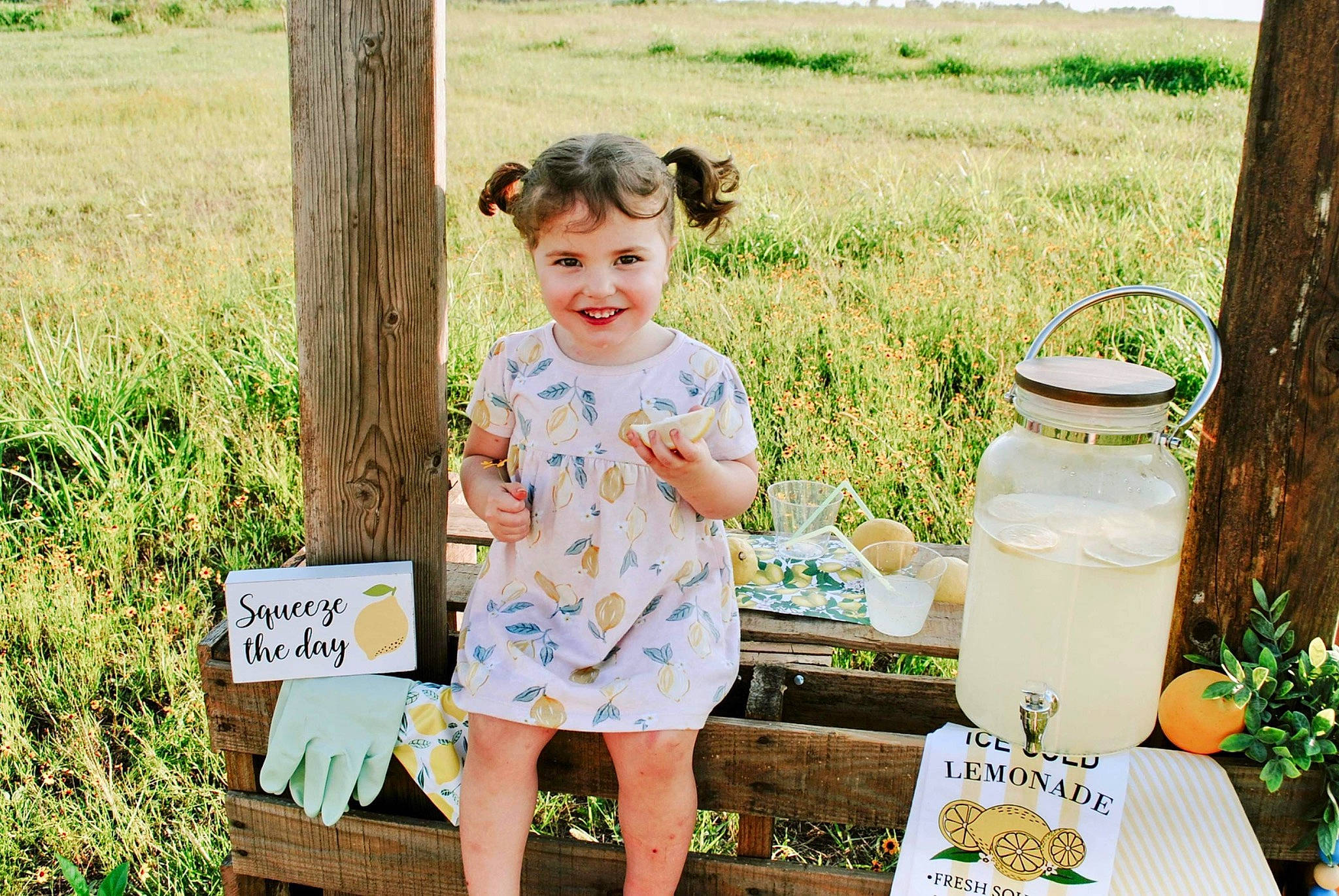 Grace joined the competition — help win amazing prizes! child, drink, drinkware, fun, grass, grass_family, grassland, green, happy, joy, landscape, leisure, people_in_nature, person, plant, recreation, smile, spring, summer, t_shirt