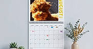 Princess Bridget joined the competition — help win amazing prizes! dog, puppy, fluffy, brown_fur, calendar, august, princess, portrait, wall, home_decor, console_table, succulents, potted_plants, vase, foliage, pumpkin, candle, interior, screenshot, phone_interface