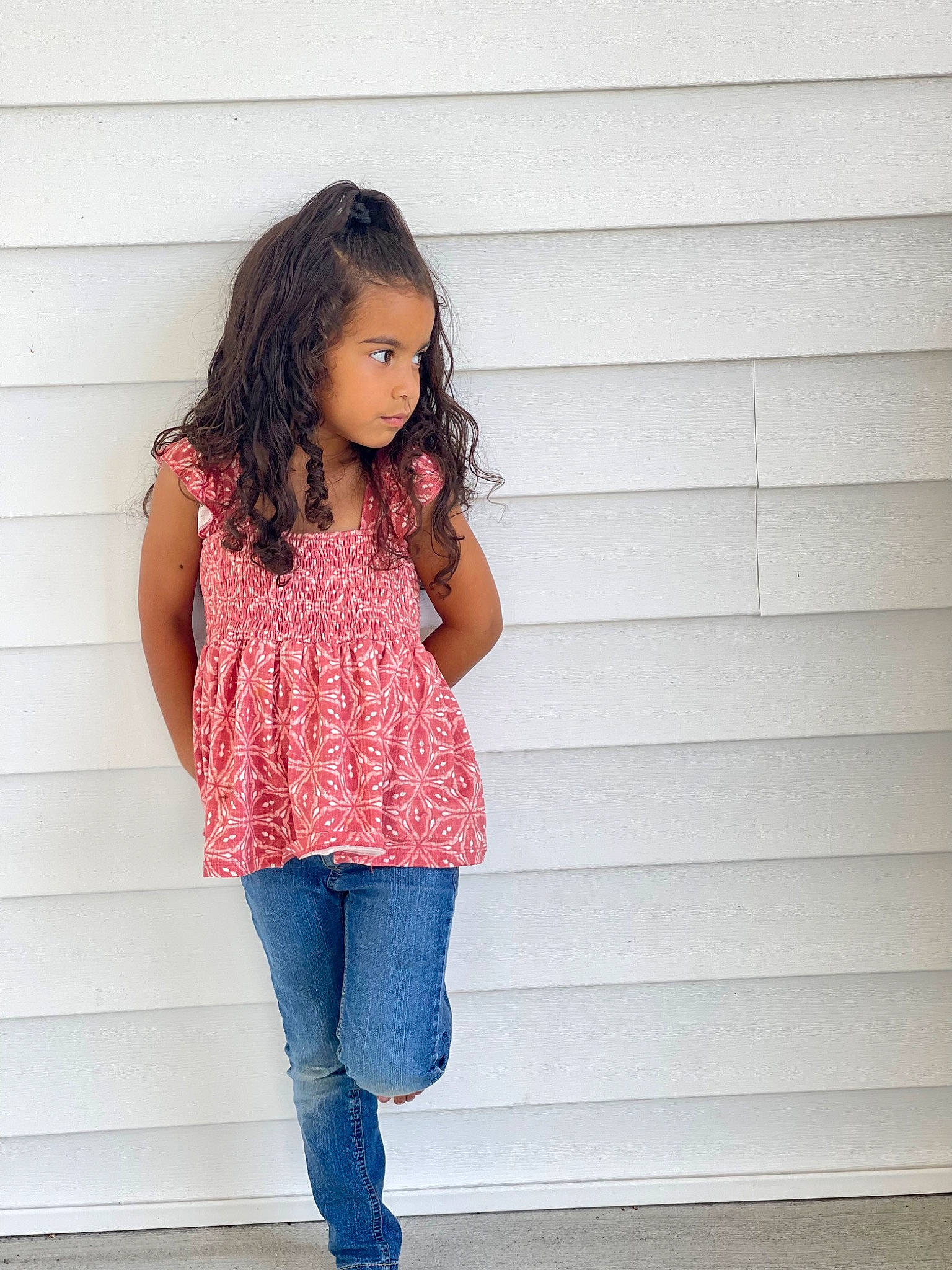 Jazlyn joined the competition — help win amazing prizes! black_hair, blazer, clothing, denim, electric_blue, eyewear, fashion_design, fashion_model, jeans, knee, lip, long_hair, magenta, neck, person, shoulder, sleeve, t_shirt, thigh, trunk