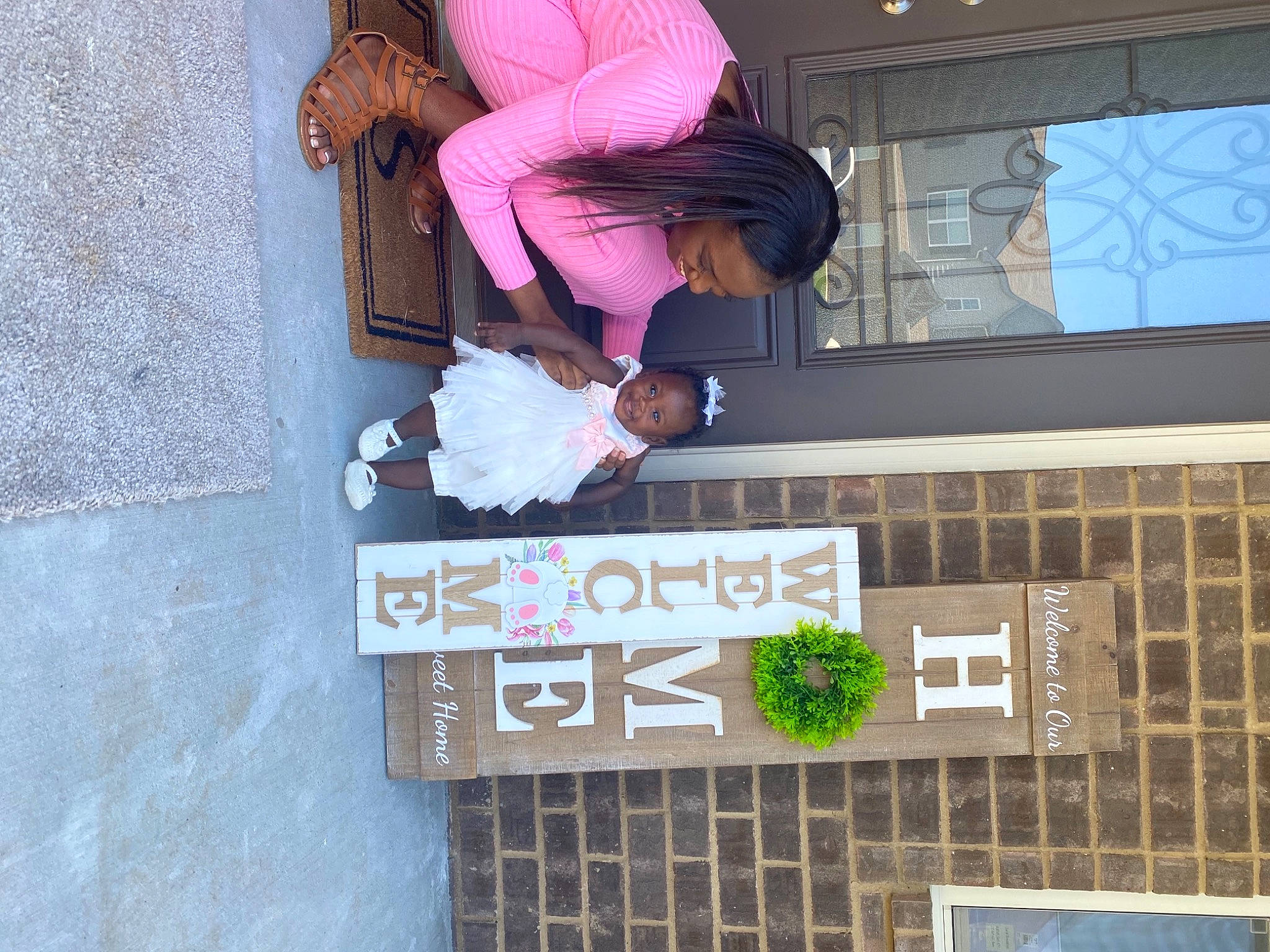 Serayah is registered to the contest to win money with this photo: advertising, facade, font, joy, magenta, person, plant, signage, transport, tree, window