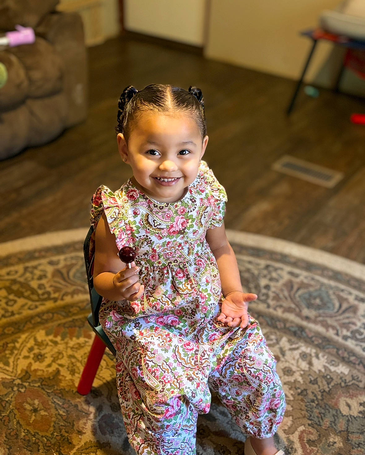 Timberlyn joined the competition — help win amazing prizes! baby_toddler_clothing, barefoot, beauty, cheek, child, dress, event, eye, fashion_design, floor, flooring, foot, fun, happy, human, human_leg, joy, person, skin, smile