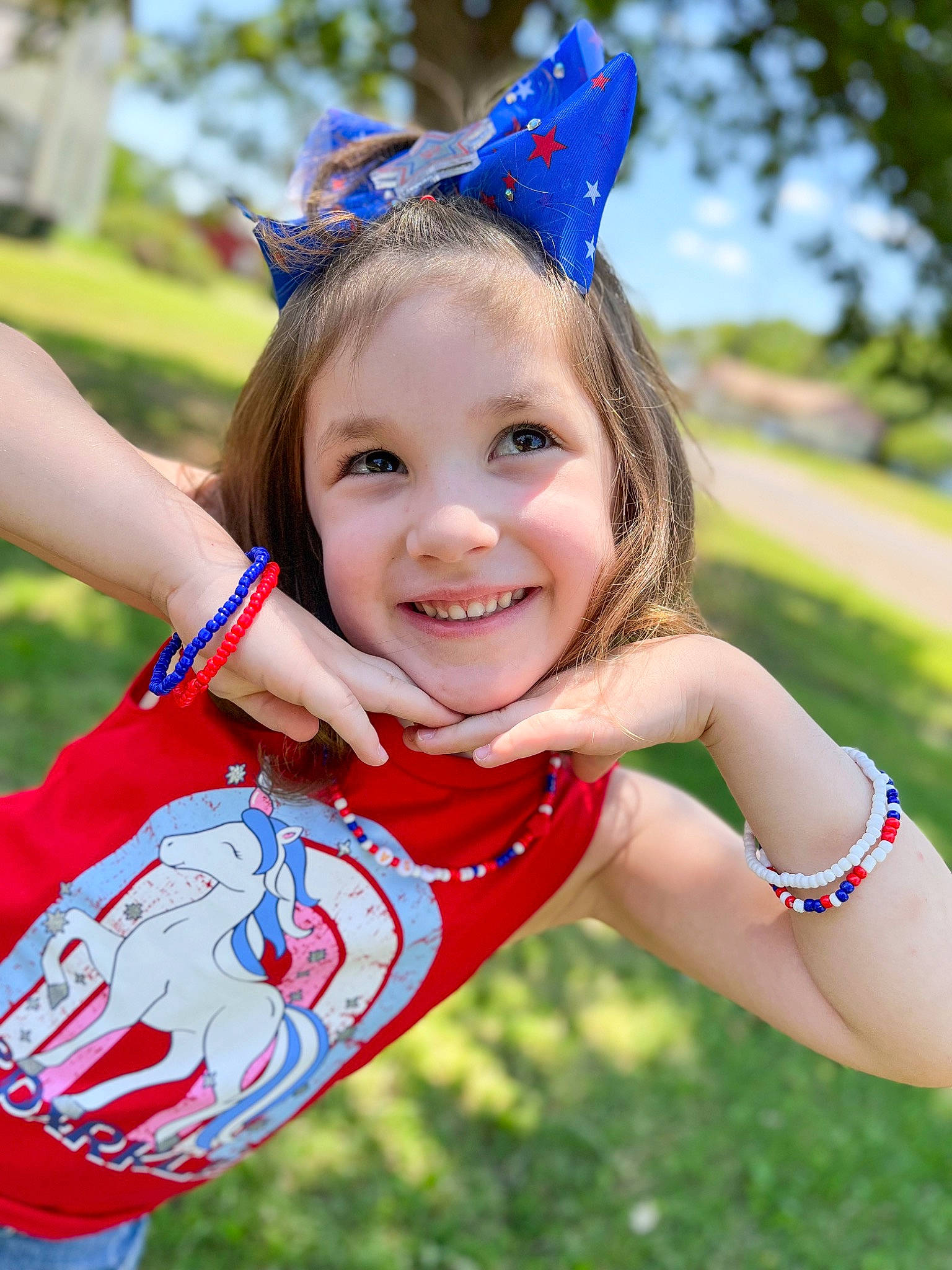 Addie joined the competition — help win amazing prizes! beauty, blond, child, costume_hat, electric_blue, event, fashion_accessory, fun, grass, hair_accessory, happy, headband, headpiece, jewellery, joy, leisure, people_in_nature, person, recreation, smile