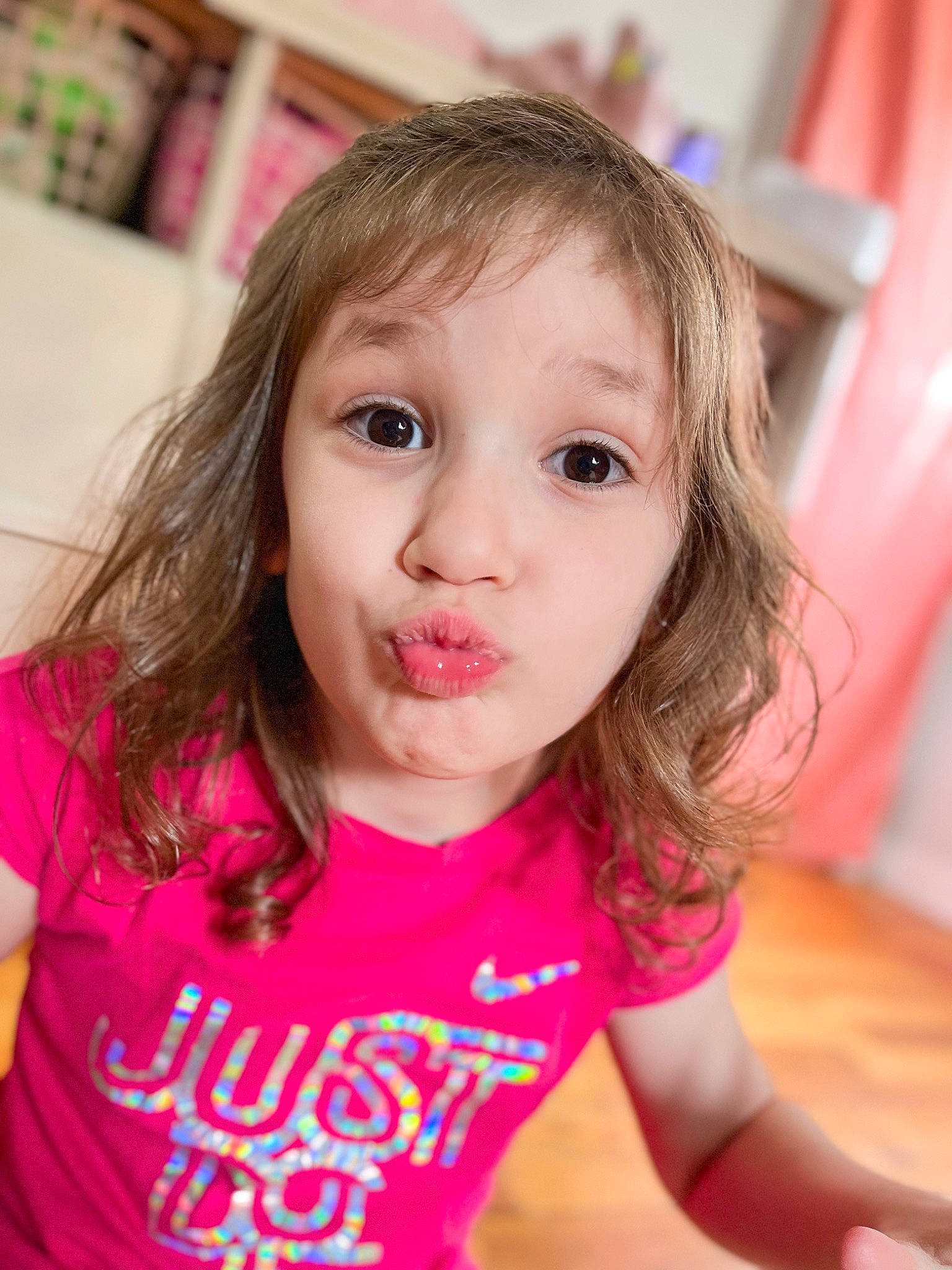 Addie joined the competition — help win amazing prizes! cheek, chin, eye, eyebrow, eyelash, facial_expression, fun, hair, hairstyle, happy, iris, lip, mammal, mouth, neck, nose, person, pink, skin, sleeve