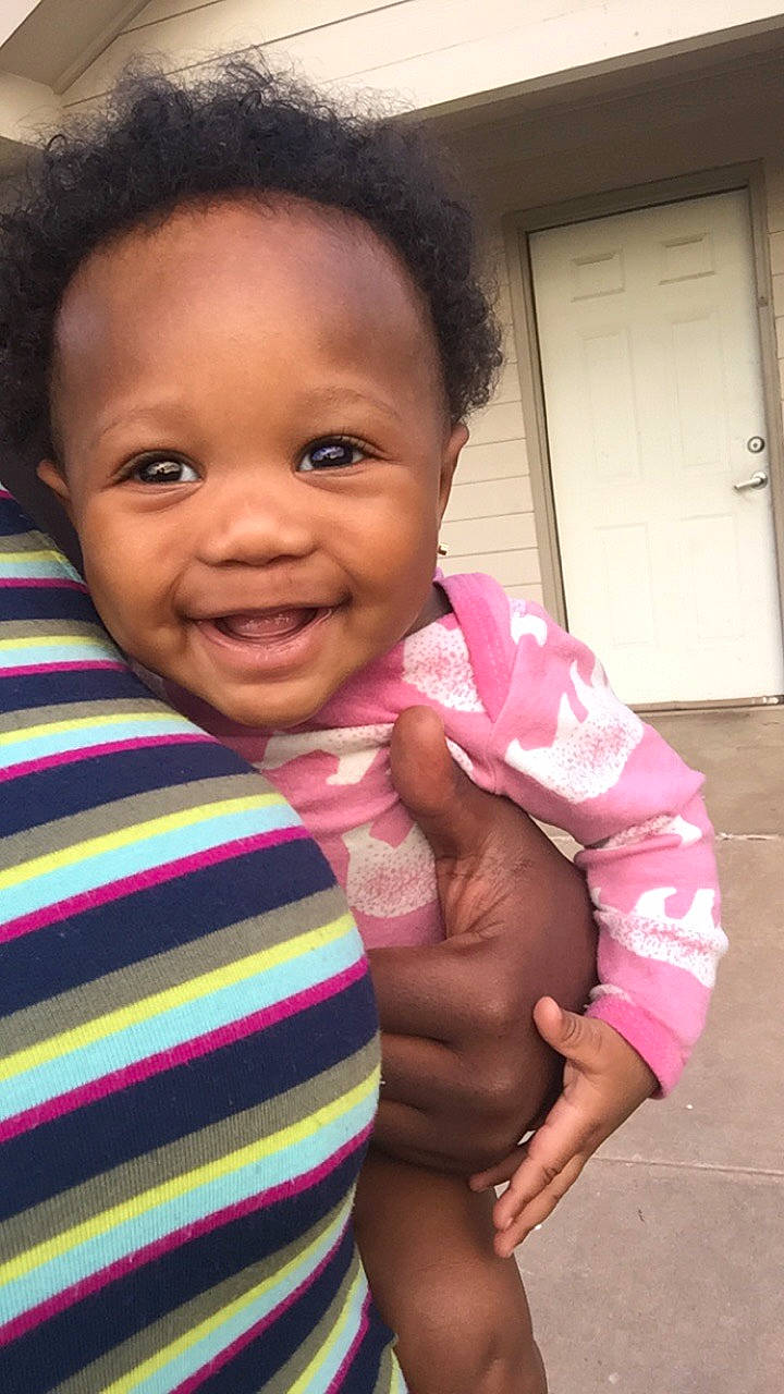 Rylee joined the competition — help win amazing prizes! baby, black_hair, cheek, child, eye, face, facial_expression, finger, forehead, happy, head, joy, lip, mouth, nose, person, pink, skin, smile, toddler