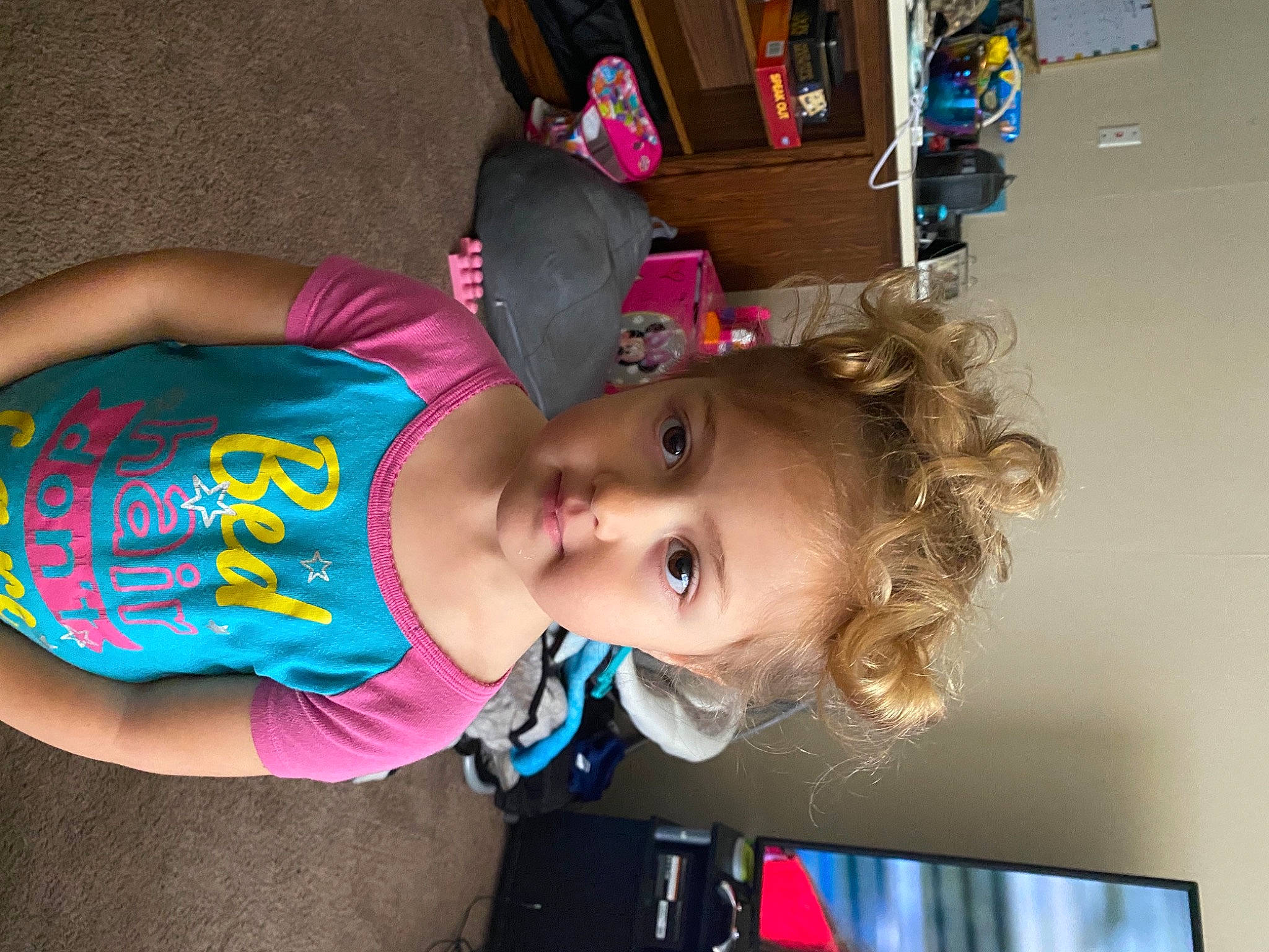 Nevaeh joined the competition — help win amazing prizes! baby, baby_toddler_clothing, cheek, child, electric_blue, fun, happy, hat, iris, magenta, mouth, party, person, room, toddler, vacation