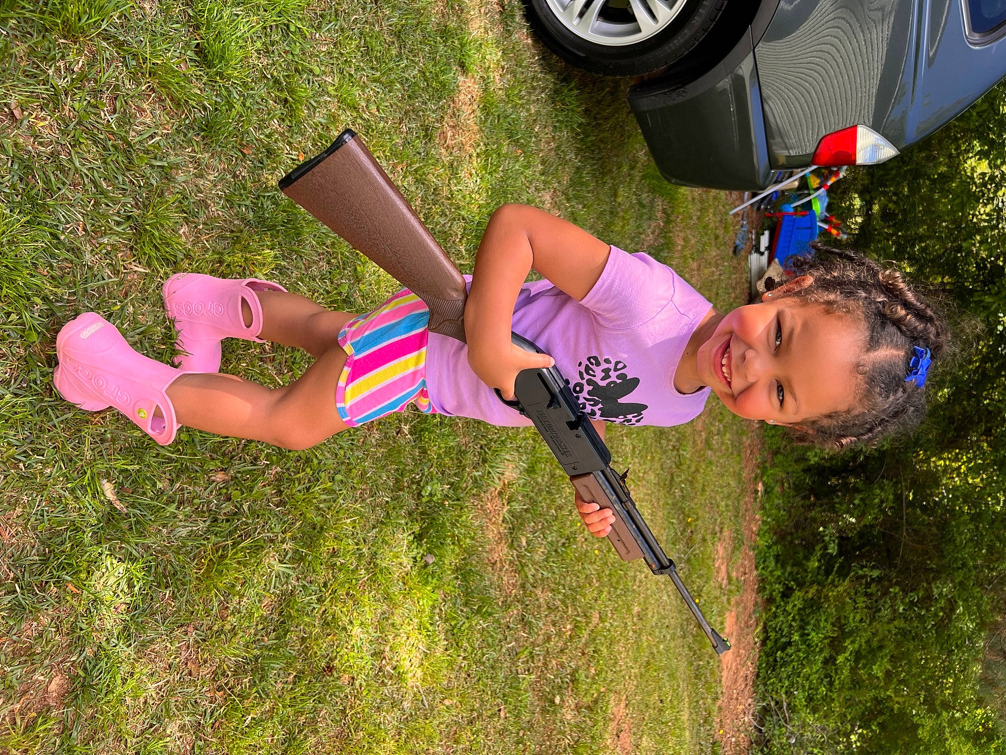 Ava-hope joined the competition — help win amazing prizes! arm, automotive_exterior, automotive_lighting, automotive_tire, car, dress, fender, grass, joy, leg, motor_vehicle, people_in_nature, person, plant, shoe, shorts, tire, tread, tree, vehicle