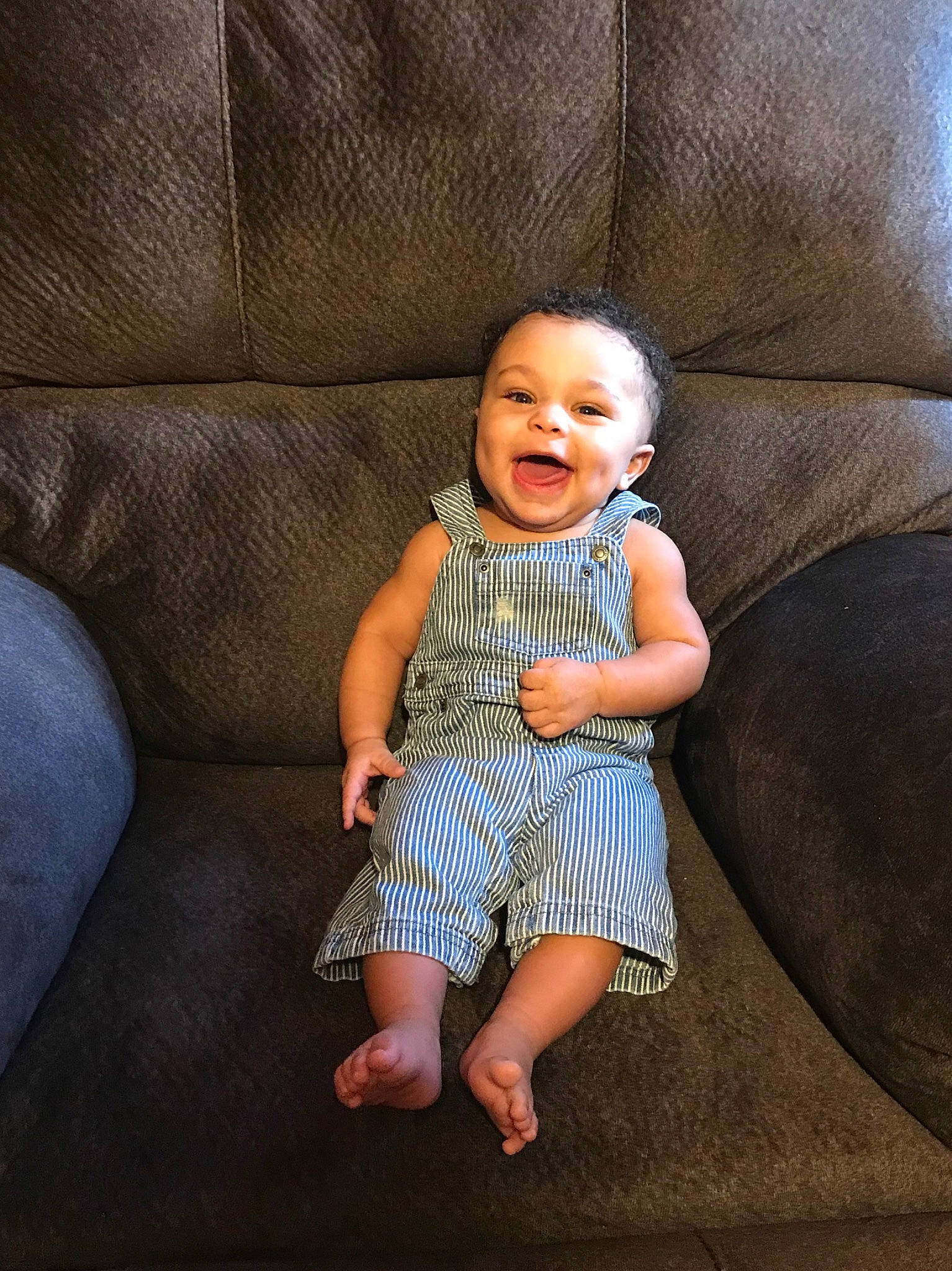 Jabari joined the competition — help win amazing prizes! baby, barefoot, child, leg, person, photography, portrait, sitting, skin, smile, toddler