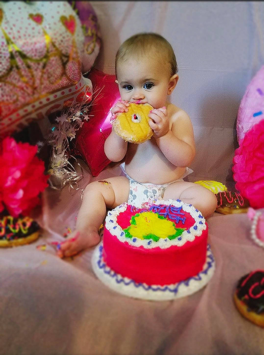 Kaliyah joined the competition — help win amazing prizes! baby, baked_goods, birthday_cake, birthday_party, buttercream, cake, cake_decorating, cake_decorating_supply, child, dessert, dress, event, food, fun, happy, party_supply, person, pink, sugar_cake, sweetness