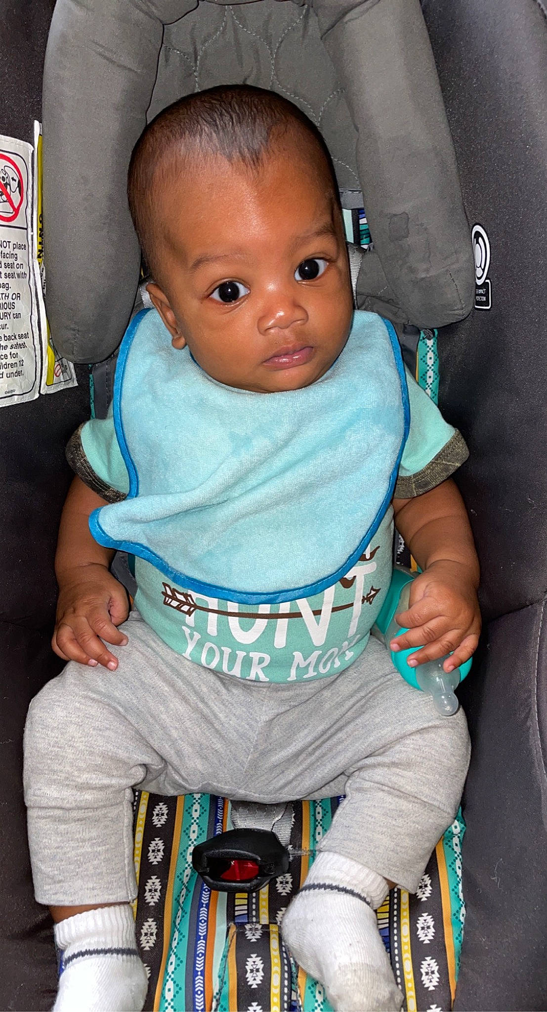 Jamarrion joined the competition — help win amazing prizes! baby, baby_products, baby_safety, baby_toddler_clothing, car_seat, cheek, child, chin, comfort, electric_blue, knee, linens, nose, person, seat_belt, sitting, sleeve, smile, thumb, toddler