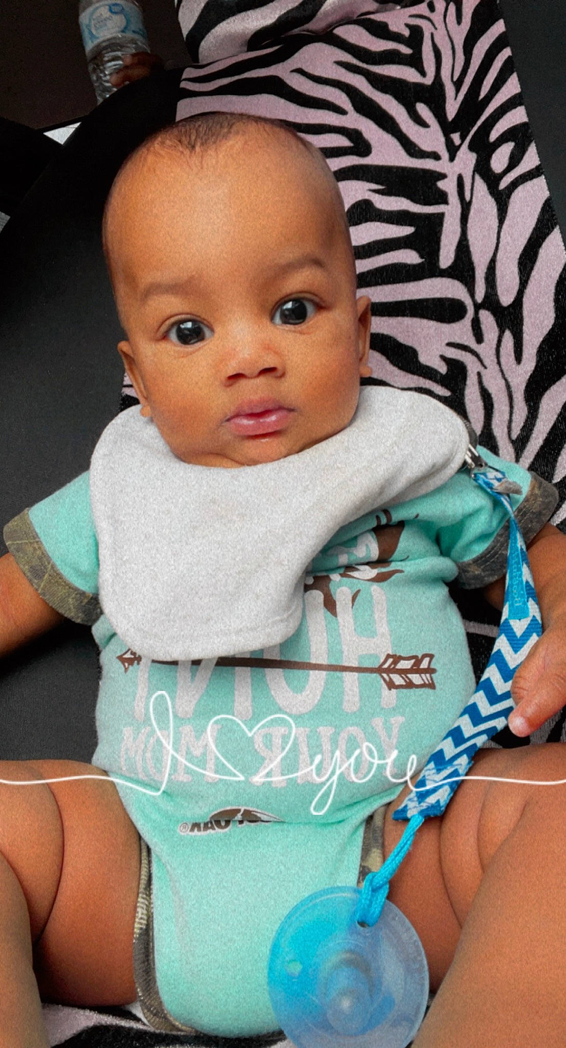 Jamarrion joined the competition — help win amazing prizes! azure, baby, baby_toddler_clothing, blue, cheek, comfort, cool, facial_expression, happy, lip, mammal, mouth, muscle, neck, nose, outerwear, person, product, skin, sleeve