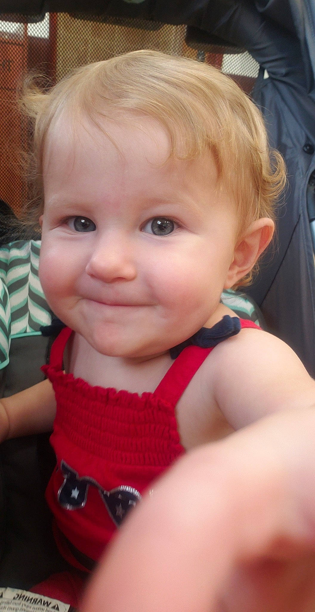 Khloey is registered to the contest to win money with this photo: baby, blond, brown_hair, cheek, child, chin, close_up, eye, face, forehead, hair, head, iris, joy, lip, mouth, neck, nose, person, skin