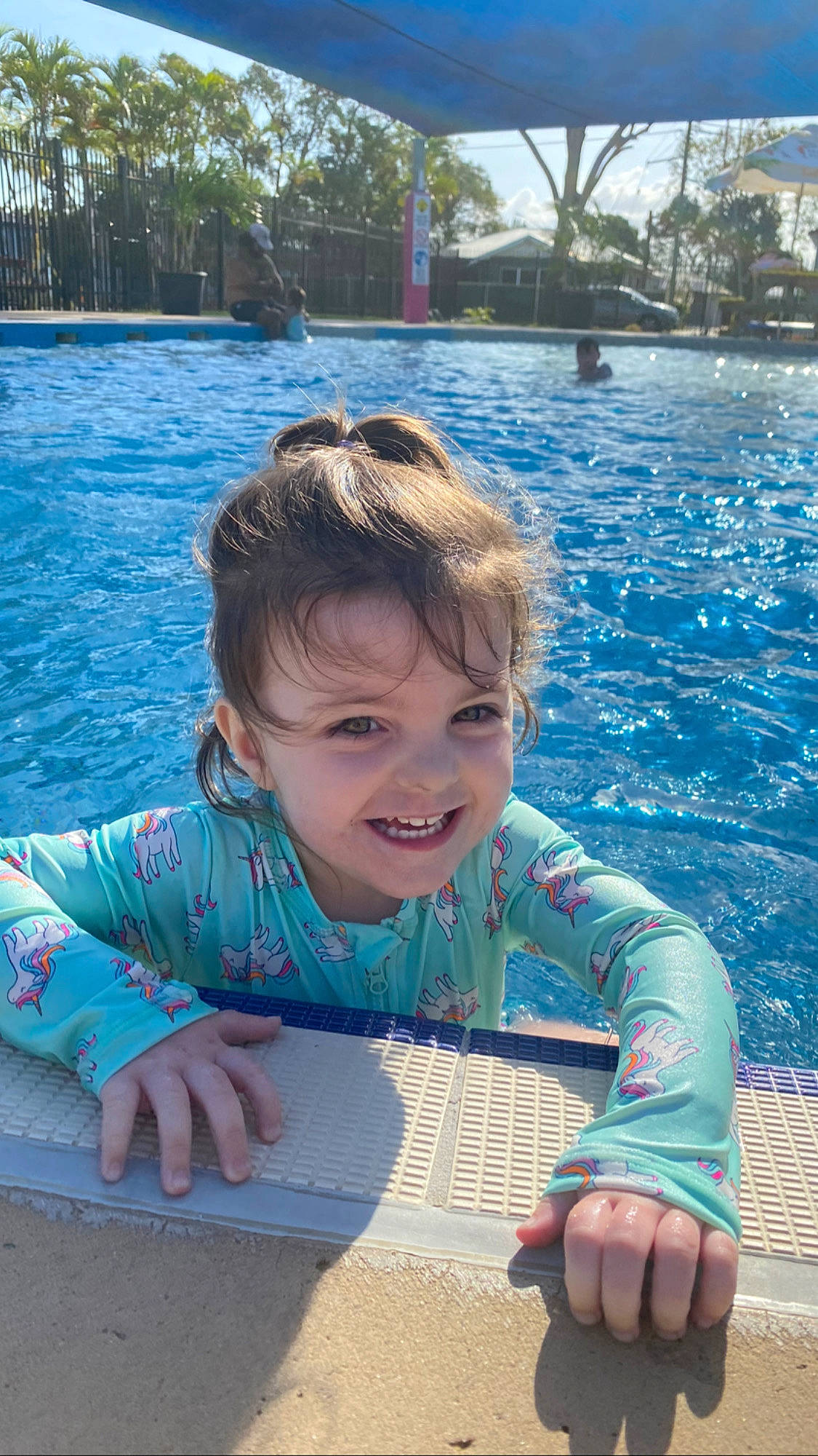 Scout is registered to the contest to win money with this photo: azure, baby, baby_toddler_clothing, blue, fun, grass, hairstyle, happy, joy, leisure, people, person, photograph, public_space, recreation, skin, smile, summer, toddler, travel