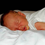 Kayson joined the competition — help win amazing prizes! baby, newborn, sleeping, infant, white_blanket, white_clothing, peaceful, face, skin, head, ear, mouth, nose, closed_eyes, sleep, soft, blanket, infant_baby, rest, cozy