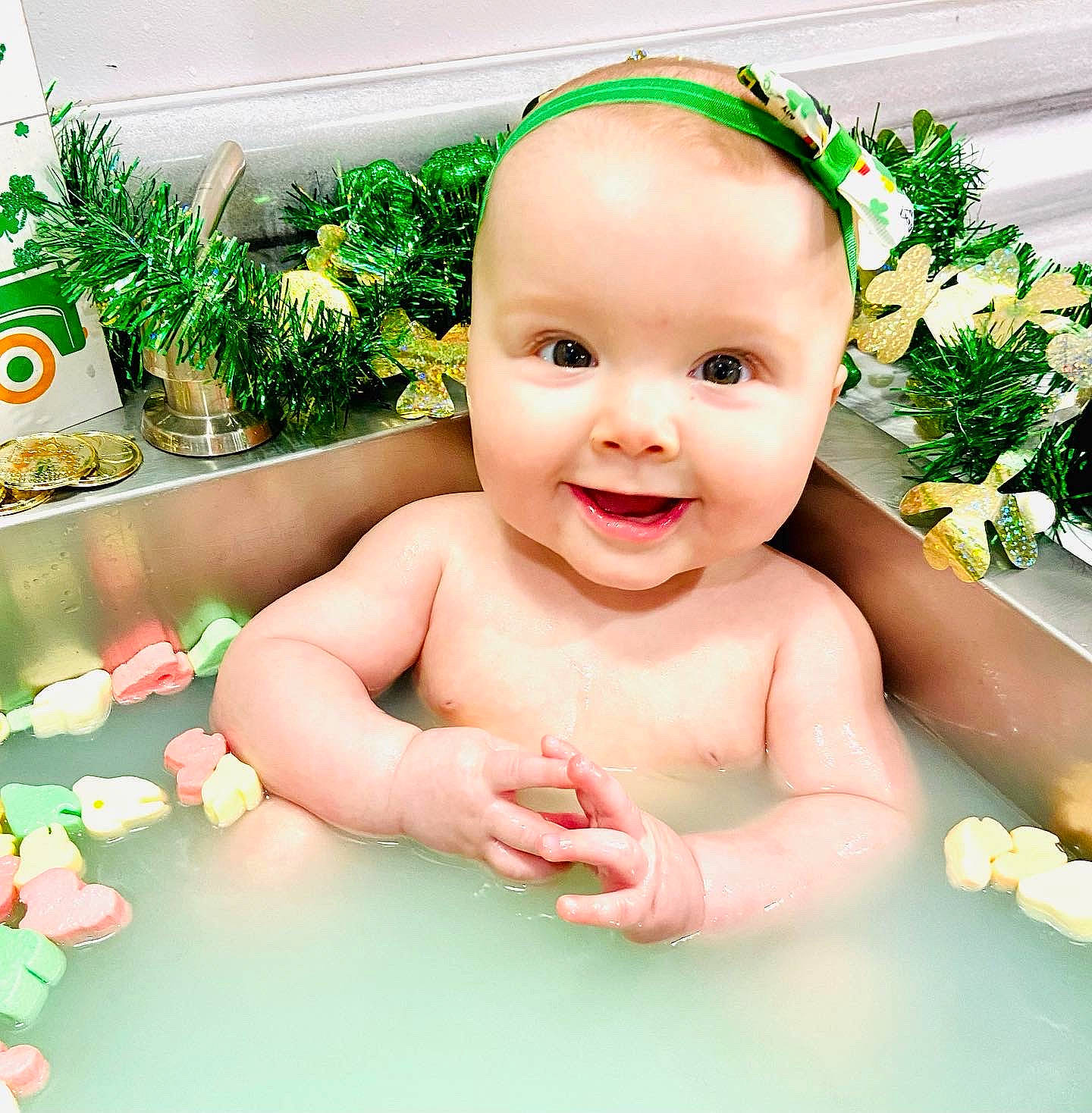 Atley is registered to the contest to win money with this photo: baby, baby_bathing, baby_laughing, baby_playing_with_toys, baby_toddler_clothing, bathing, chest, child, flower, fun, grass, happy, leisure, people_in_nature, person, petal, plant, skin, smile, thumb