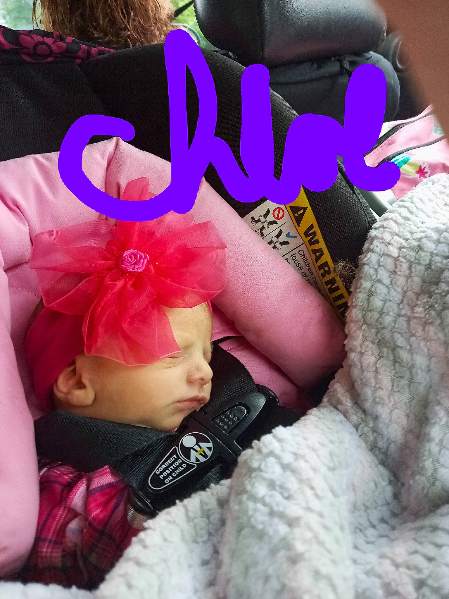 Chloe joined the competition — help win amazing prizes! black_hair, blond, cool, eyelash, finger, font, gesture, happy, headgear, headwear, jewellery, magenta, material_property, nail, person, pink, purple, thigh, thumb, toy