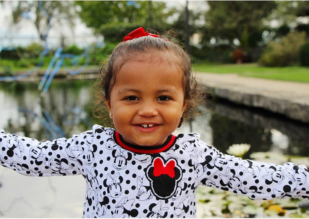 Essabella joined the competition — help win amazing prizes! baby, cheek, child, design, face, facial_expression, happy, head, joy, pattern, person, photography, plant, smile, toddler, tree