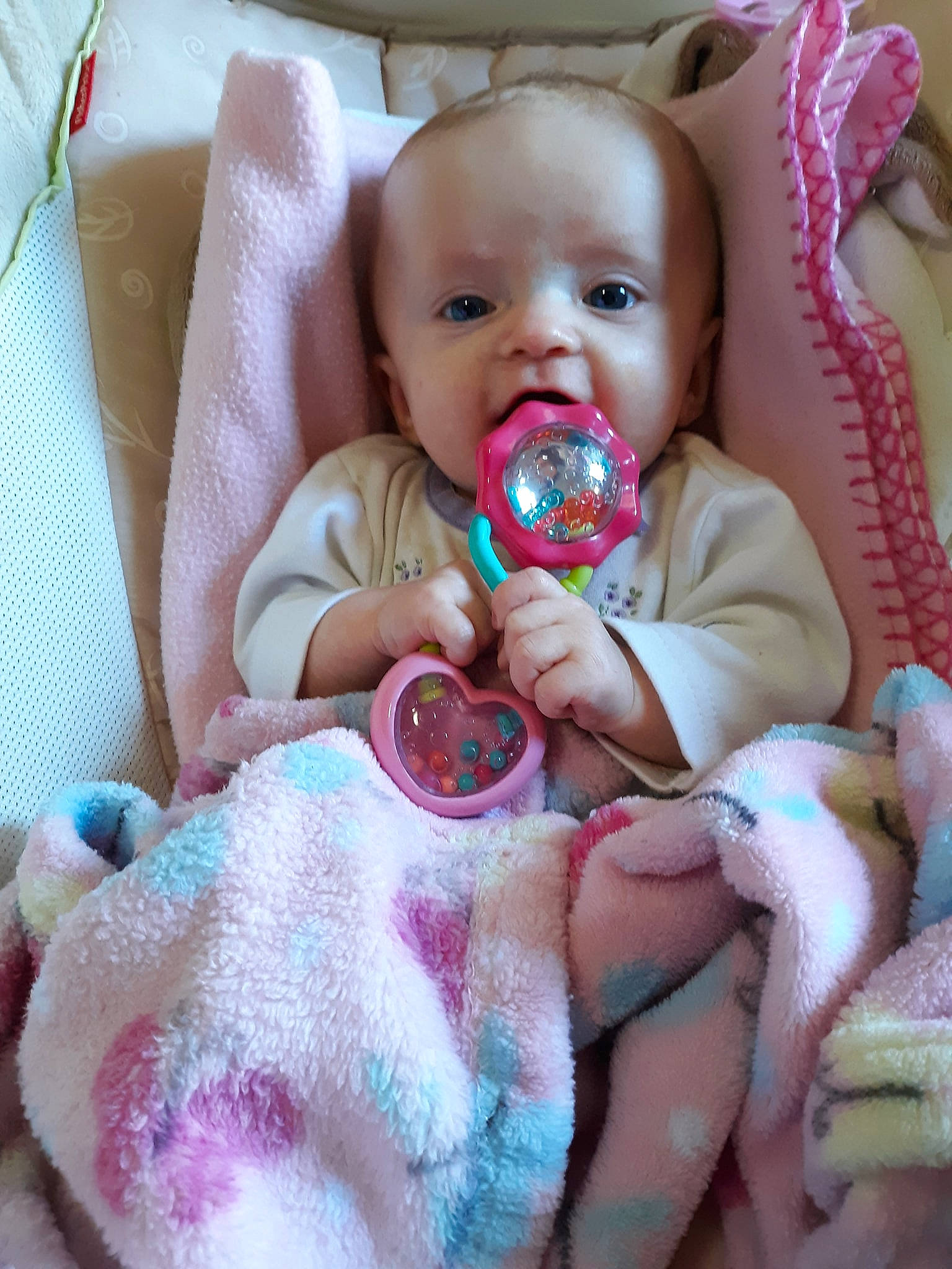 Alexis is registered to the contest to win money with this photo: baby, baby_products, baby_toys, child, nail, person, pink, product, toddler