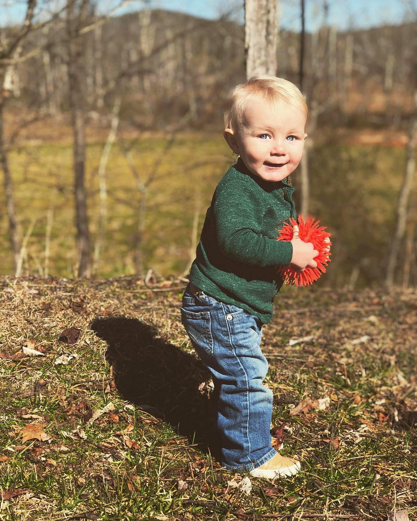 Montgomry joined the competition — help win amazing prizes! autumn, child, fun, grass, happy, leaf, people_in_nature, person, photography, plant, play, portrait, shortstraw_pine, smile, toddler, tree