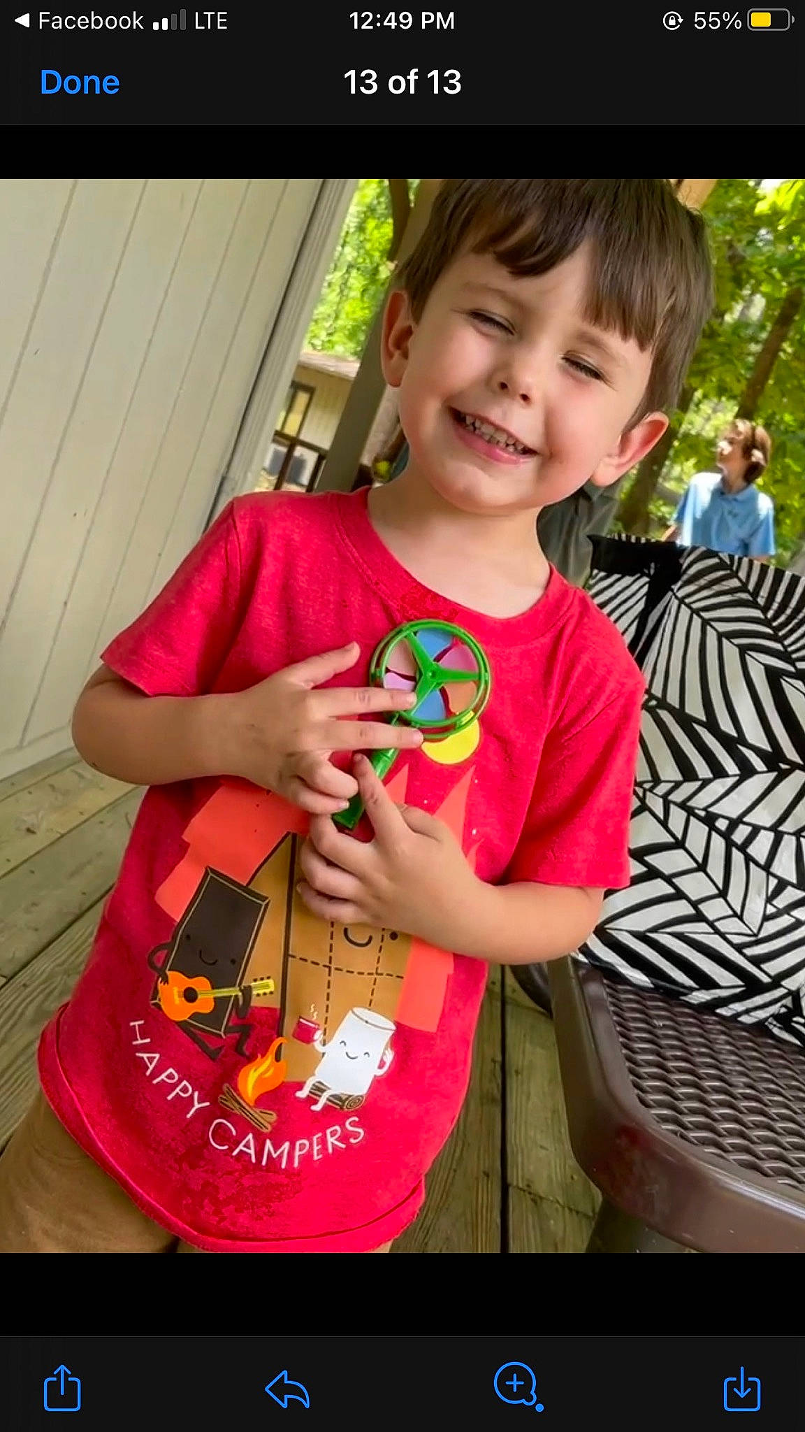 Easton joined the competition — help win amazing prizes! arm, baby_toddler_clothing, child, clothing, event, eye, face, fun, grass, happy, head, joy, magenta, pattern, person, pink, plant, sleeve, smile, t_shirt
