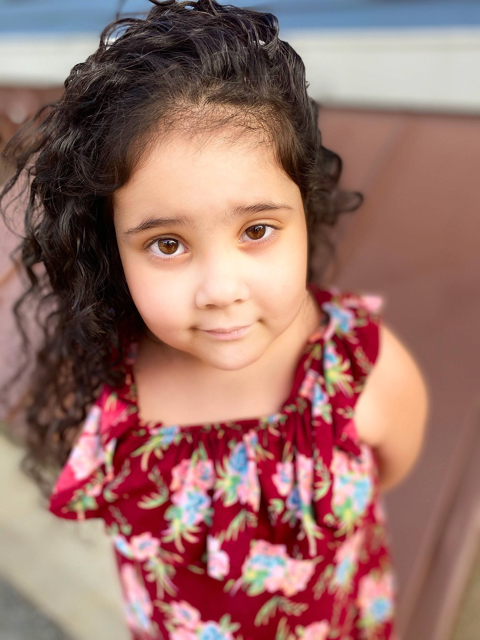 Maria is registered to the contest to win money with this photo: black_hair, cheek, chin, collar, eye, eyebrow, eyelash, face, facial_expression, flash_photography, fun, happy, human, iris, lip, neck, nose, person, skin, sleeve