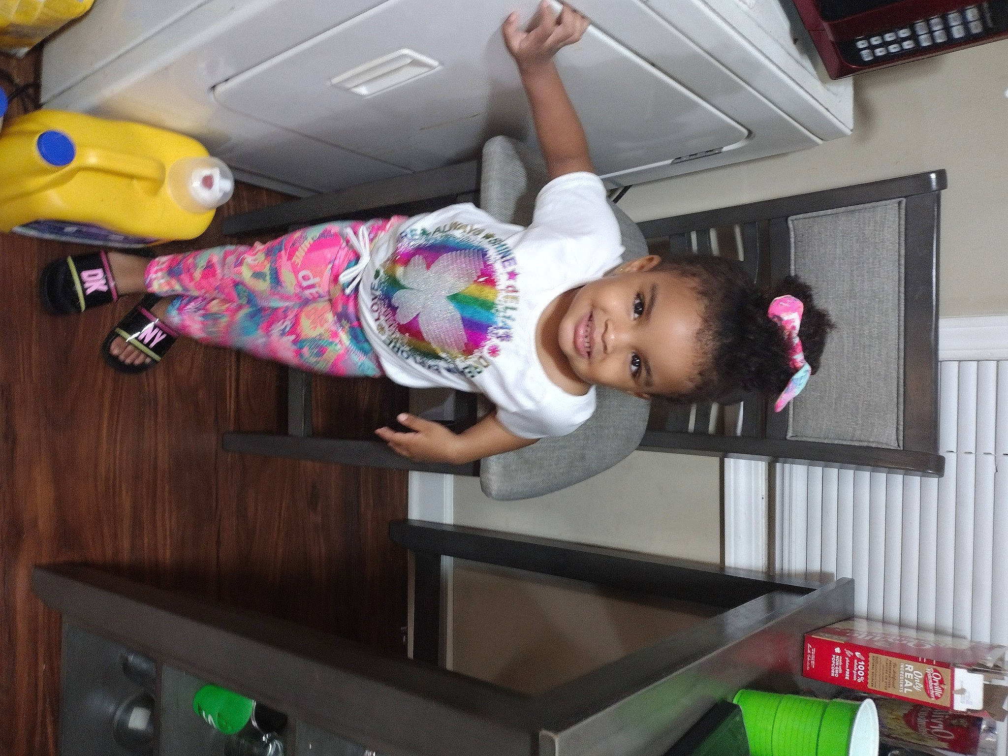 Lundyn is registered to the contest to win money with this photo: baby, baby_toddler_clothing, child, fun, hat, joy, leisure, person, play, room, smile, t_shirt, toddler, toy