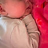 baby, sleeping, blanket, pink, infant, closeup, face, peaceful, cozy, soft, child, resting, cute, hand, clothing, portrait, indoors, relaxing, newborn, warm
