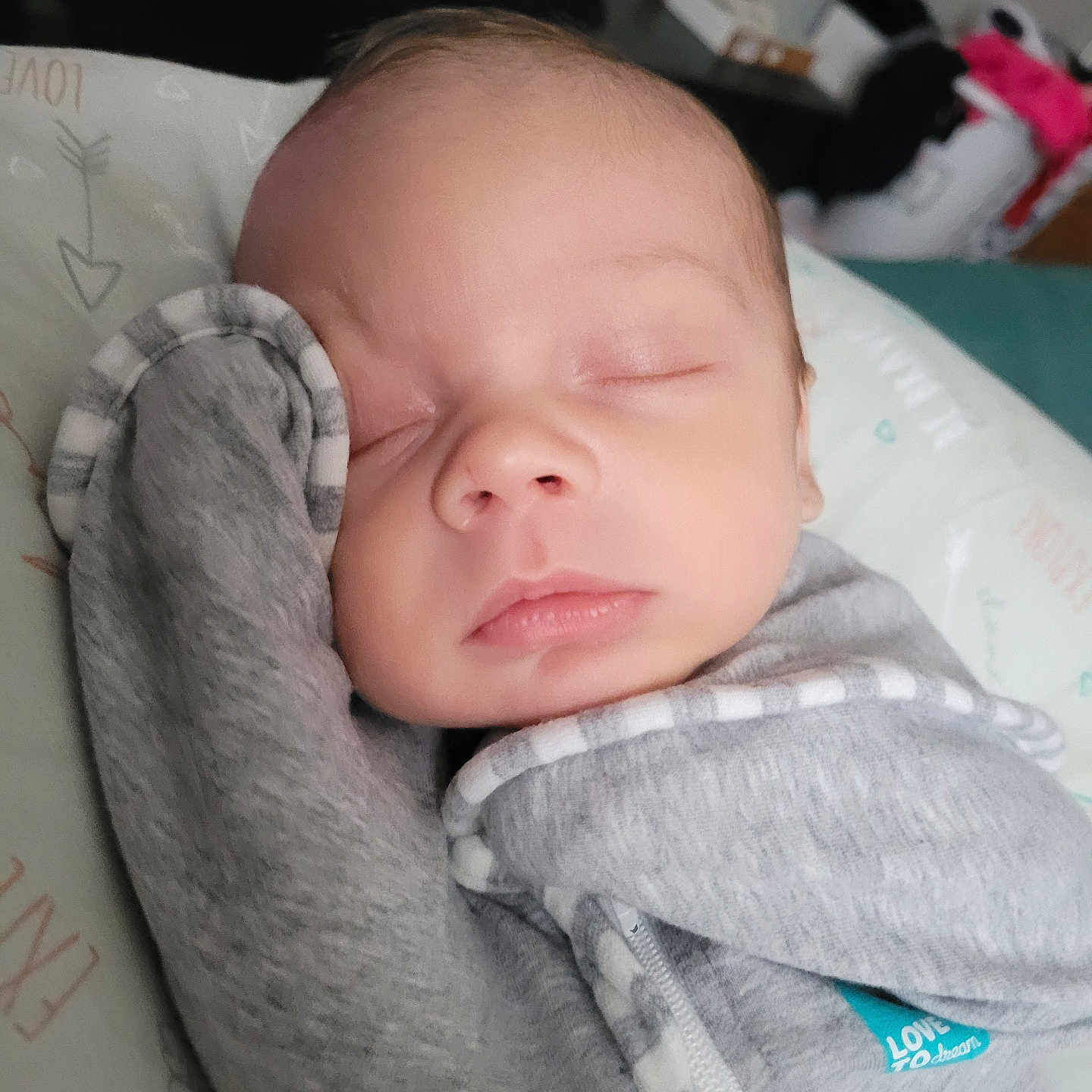 Declan joined the competition — help win amazing prizes! architecture, baby, bed, blanket, building, clothing, cushion, face, furniture, glove, head, homedecor, hospital, newborn, person, photography, portrait, quilt, sleeping, towel