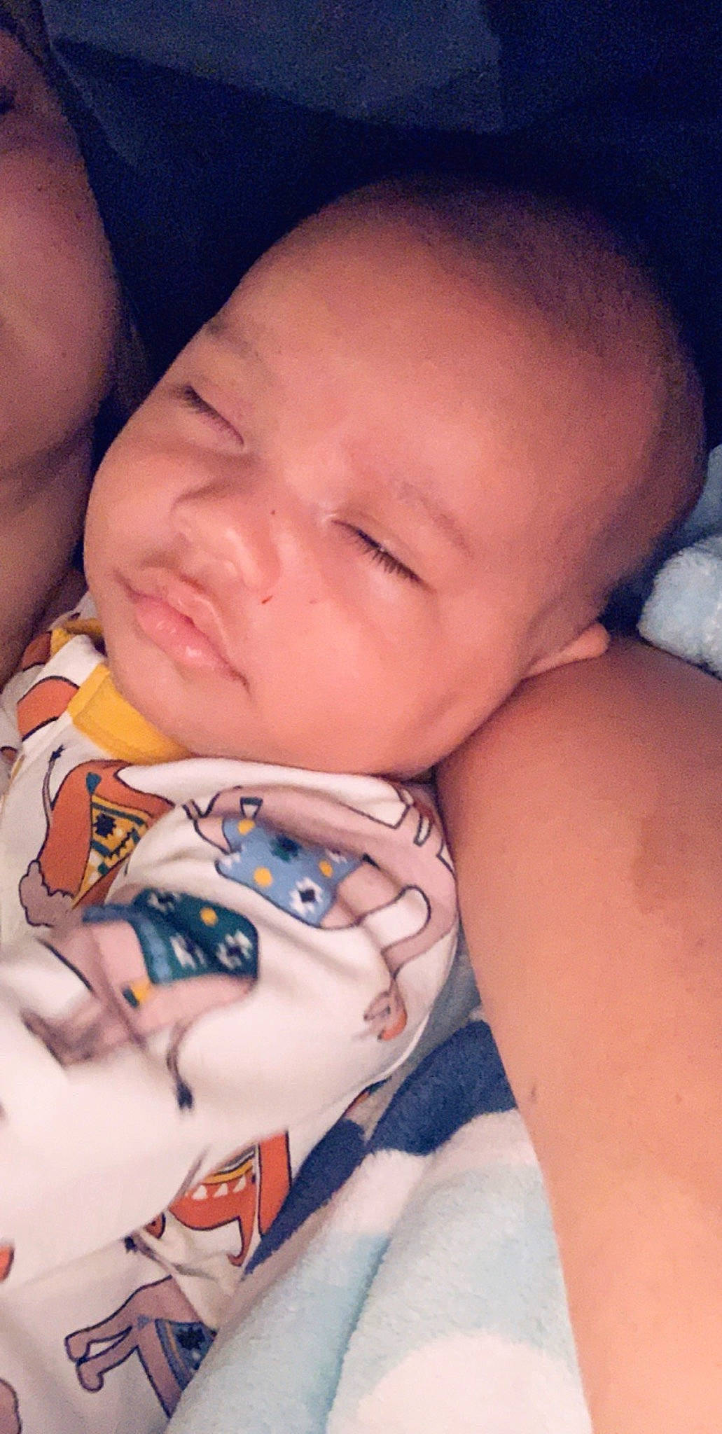 Jedidiah is registered to the contest to win money with this photo: baby, bedtime, birth, cheek, child, eye, face, finger, forehead, hand, head, lip, mouth, nail, nap, nose, person, skin, sleep, thumb