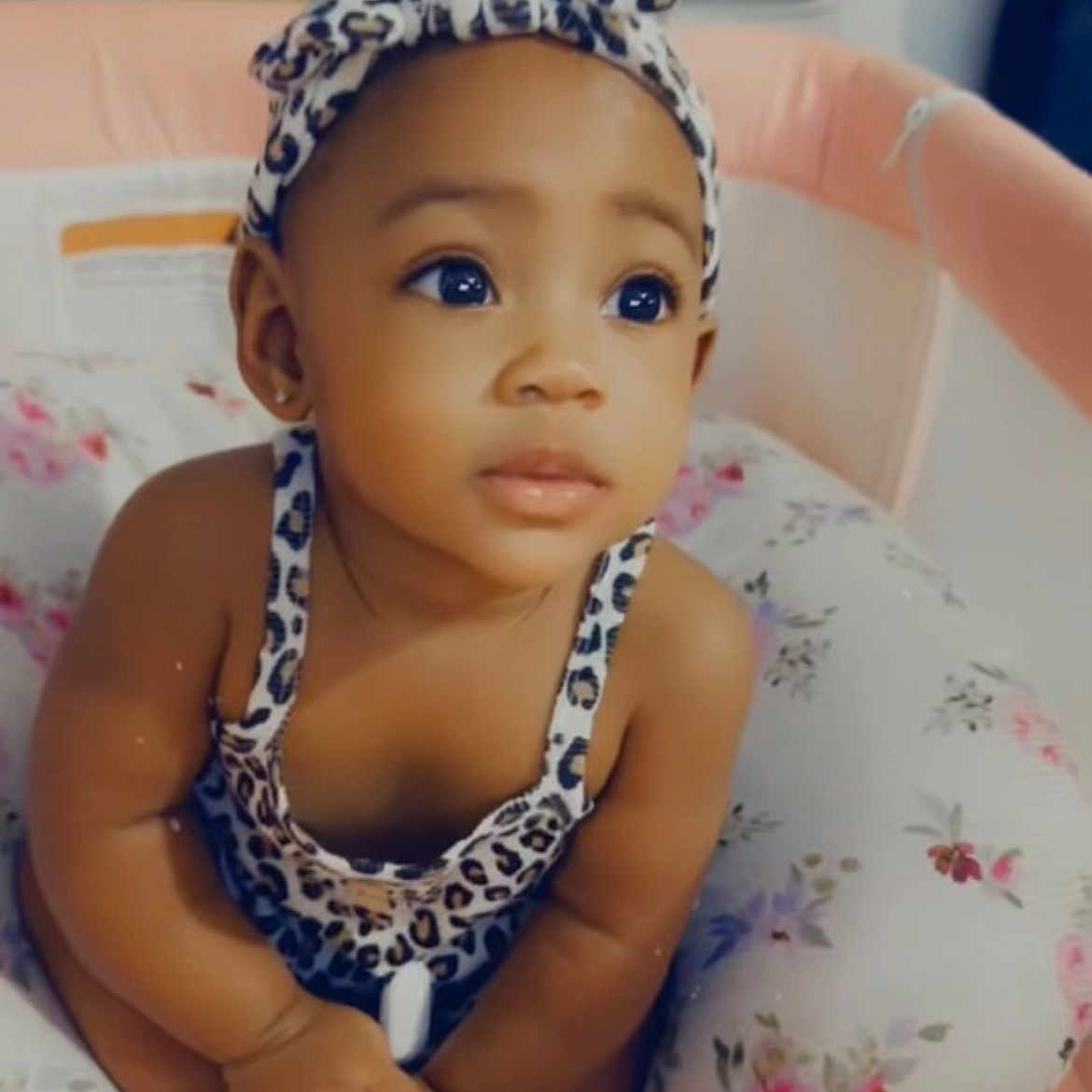 Skylar Santos joined the competition — help win amazing prizes! baby, bonnet, cap, clothing, crawling, doll, face, happy, hat, head, person, photography, portrait, sitting, smile, swimwear, toy