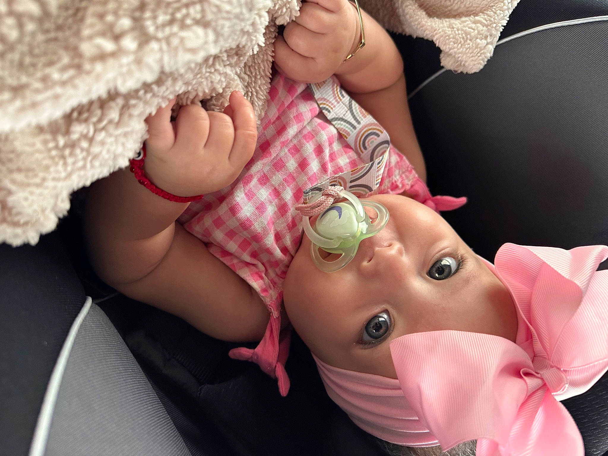 Arybela is registered to the contest to win money with this photo: arm, baby, baby_toddler_clothing, beauty, child, ear, eyelash, eyewear, finger, gesture, grass, hand, happy, headgear, headwear, human_body, lip, nail, person, pink