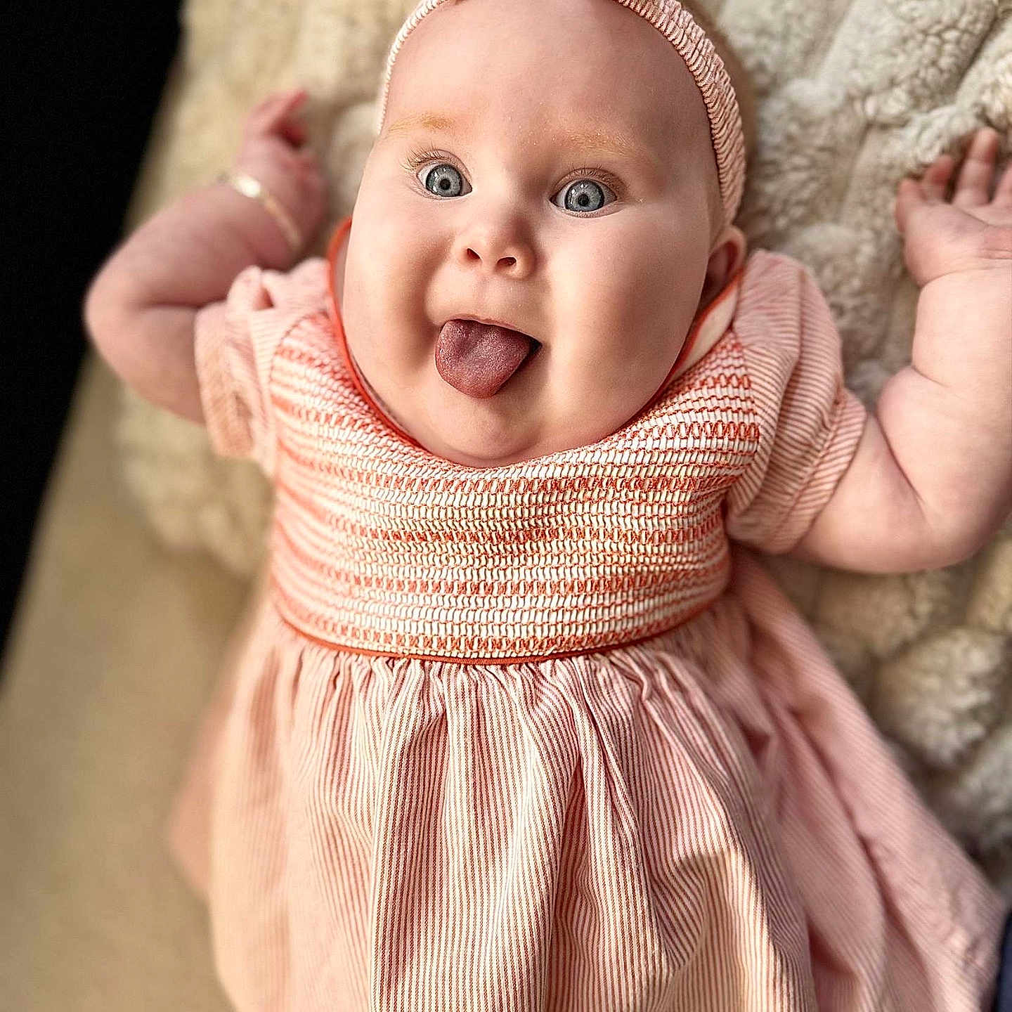 Nora-Jayne joined the competition — help win amazing prizes! baby, babylaughing, face, happy, head, newborn, person, photography, portrait, smile, yawning