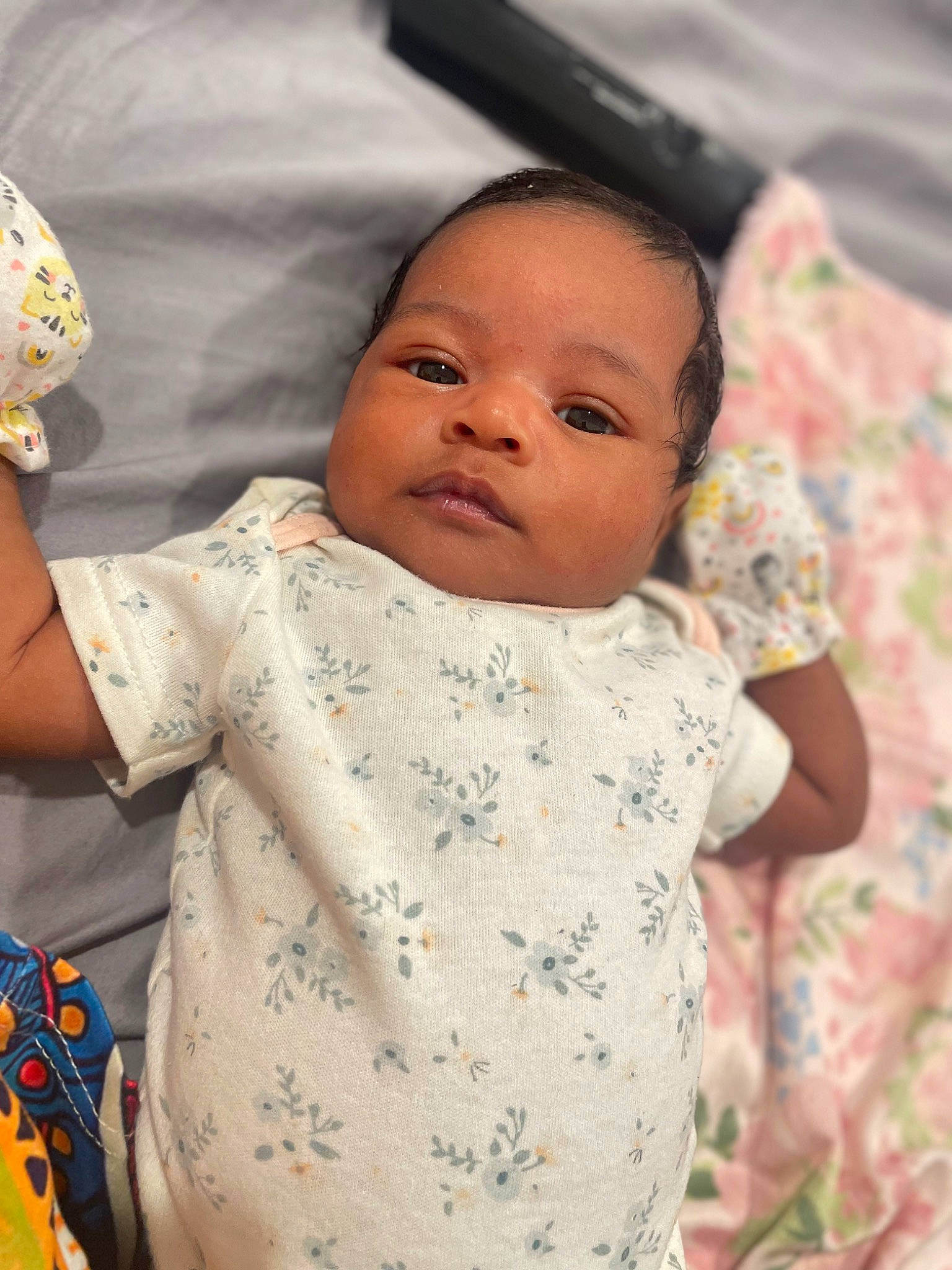 Aaliyah is registered to the contest to win money with this photo: baby, baby_products, baby_toddler_clothing, beauty, cheek, child, comfort, facial_expression, forehead, happy, head, linens, lip, mouth, nose, person, skin, sleeve, smile, textile